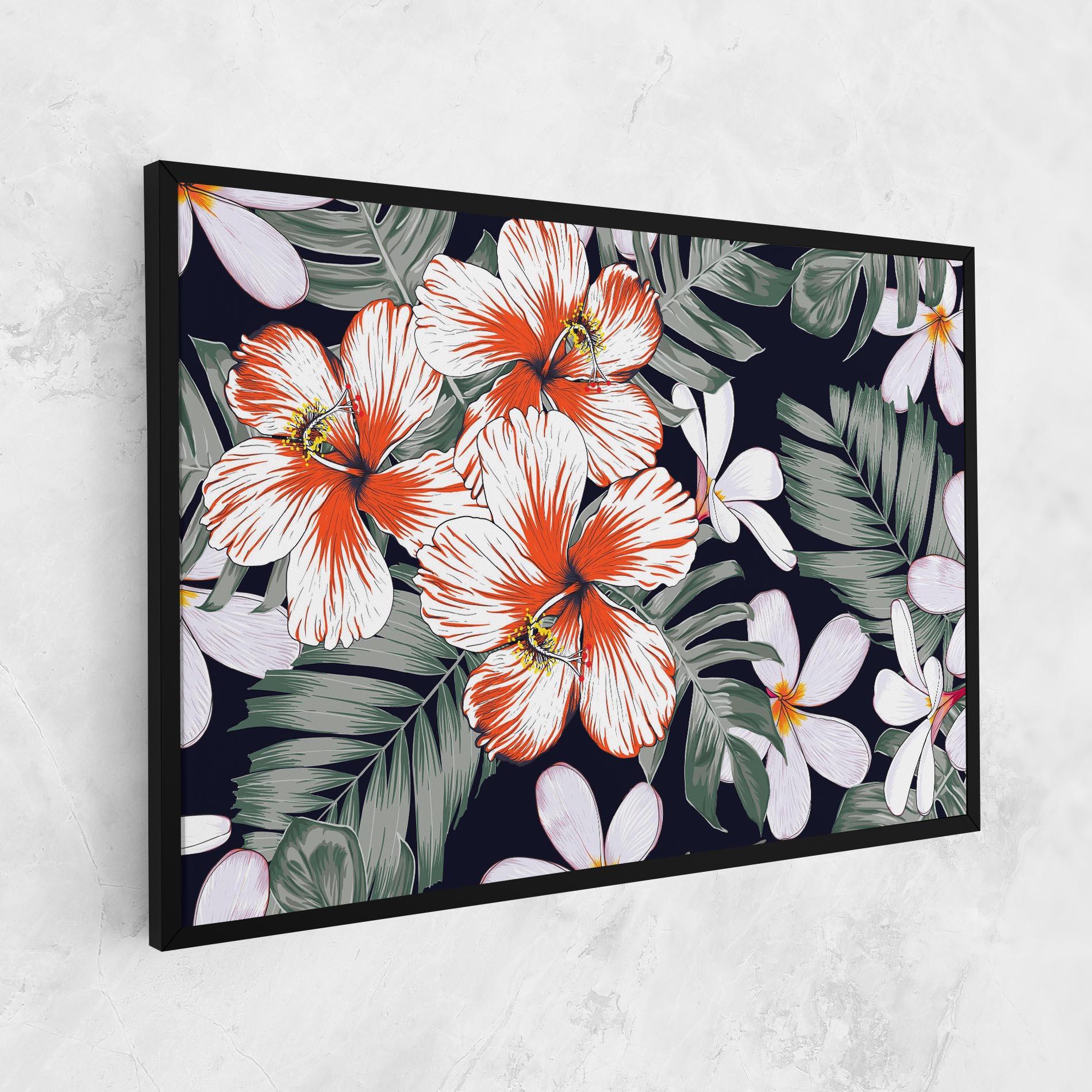 Leinwandbild Orange White Exotic mockup 1