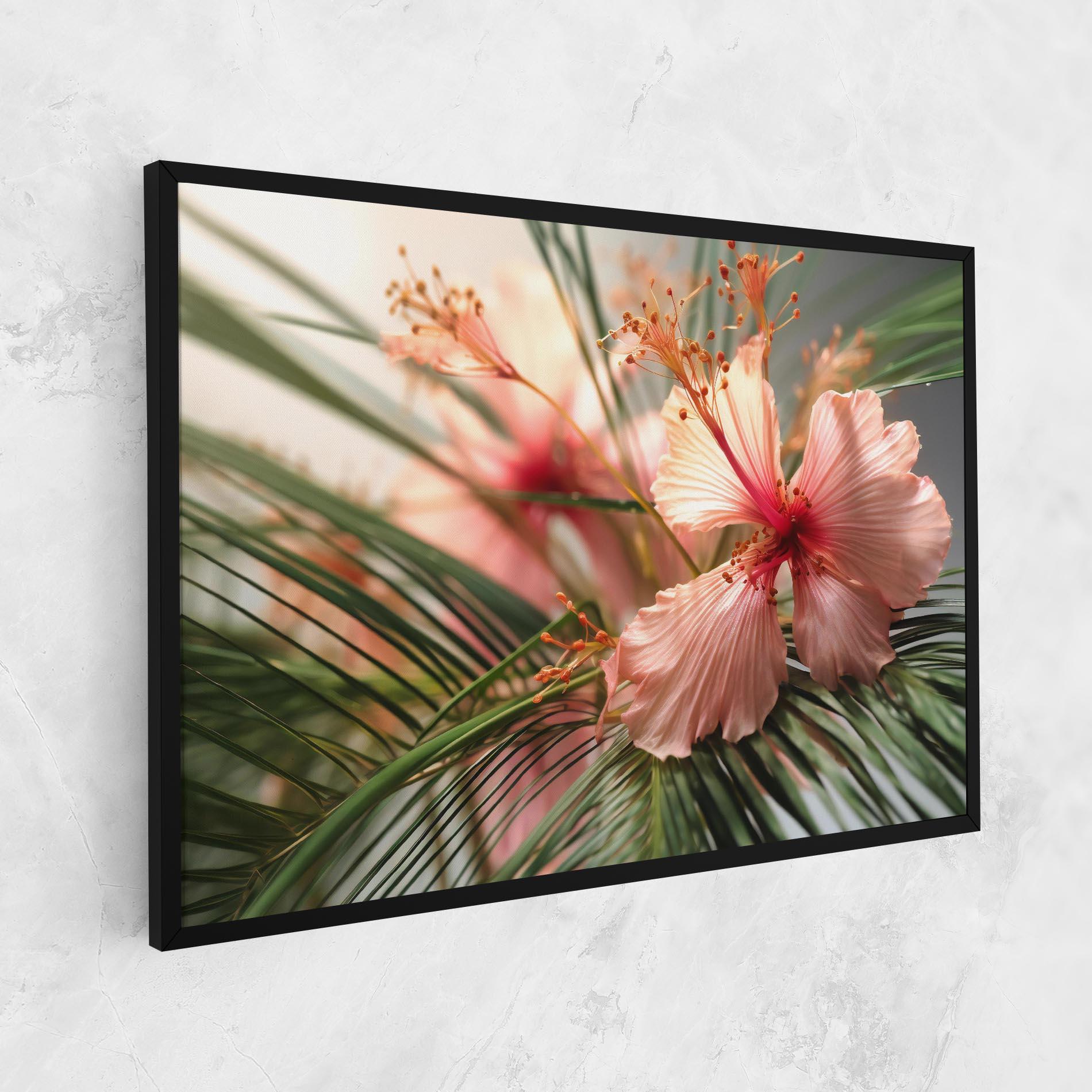 Leinwandbild Sunset Exotic Flower mockup 1