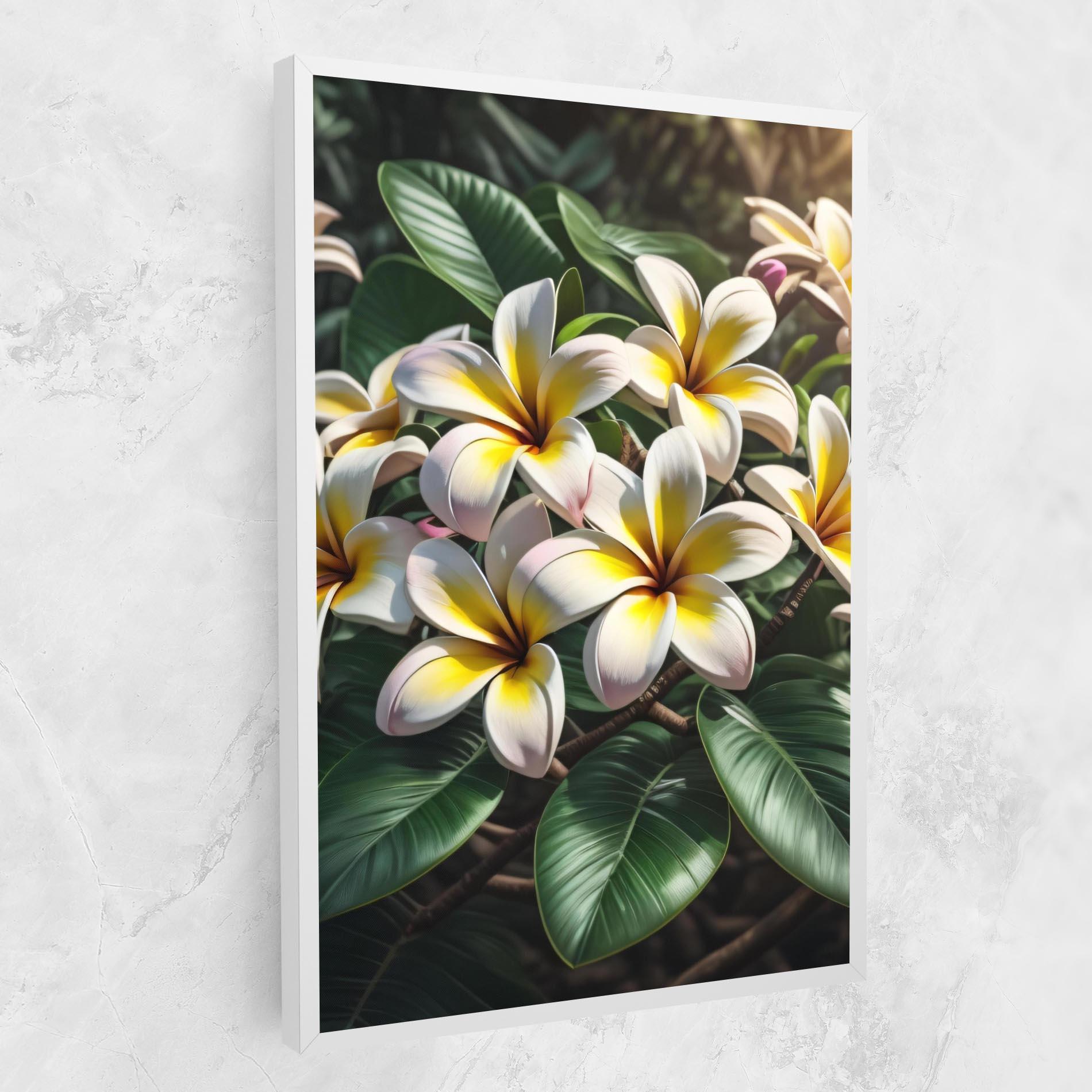 Leinwandbild Exotic White Yellow mockup 1