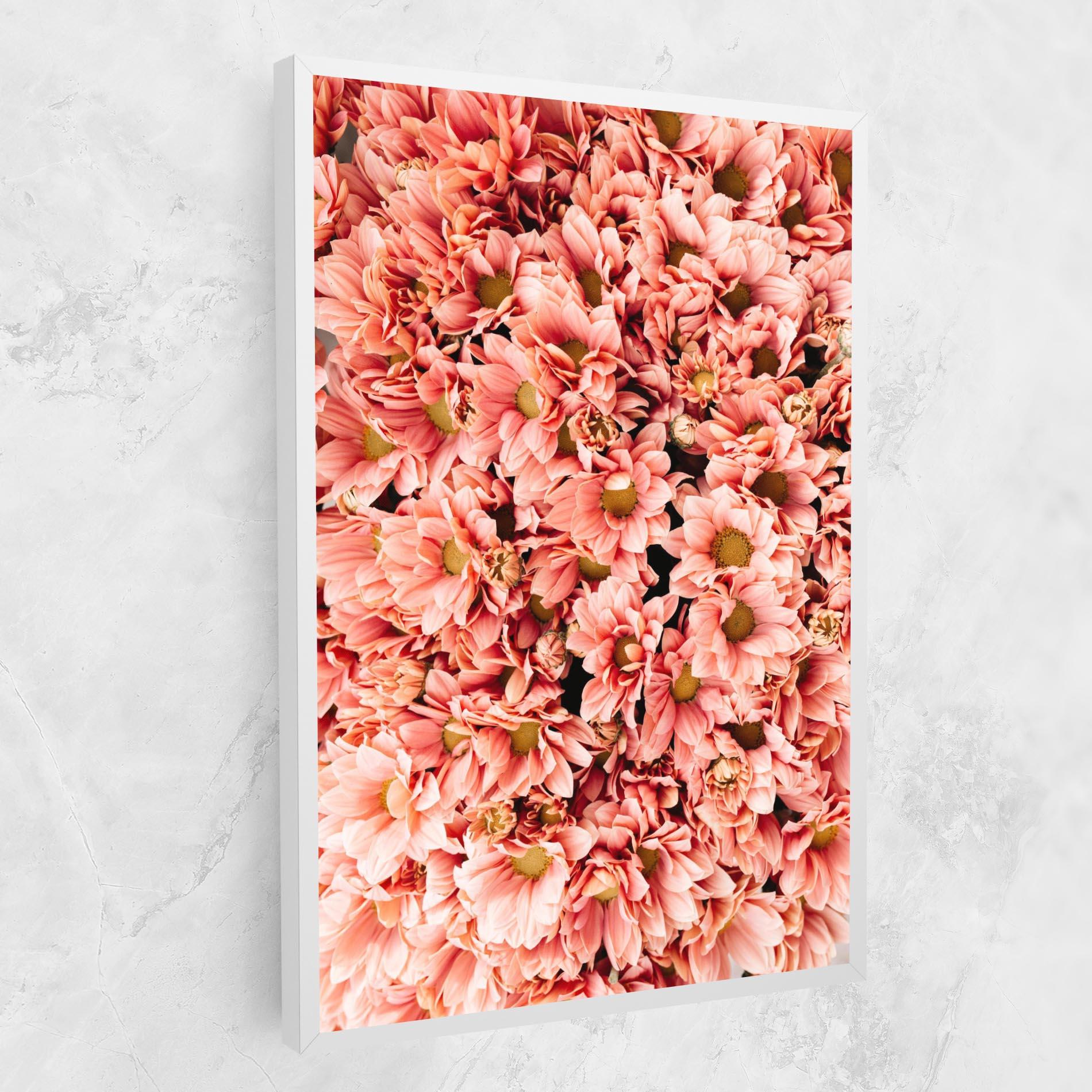 Leinwandbild Pink Flowers Bouquet mockup 1