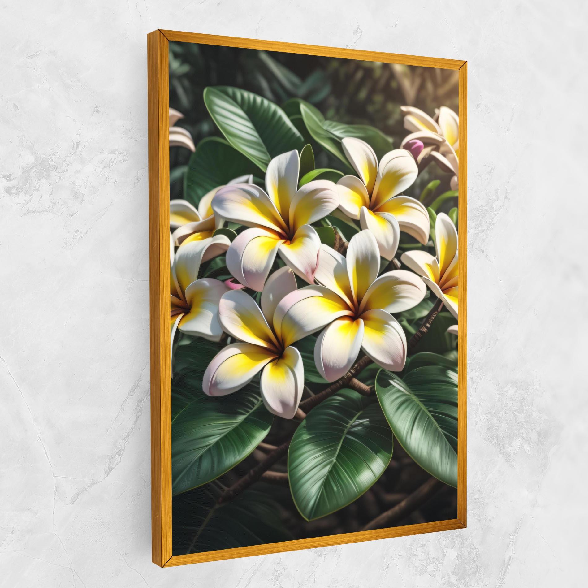 Leinwandbild Exotic White Yellow mockup 1