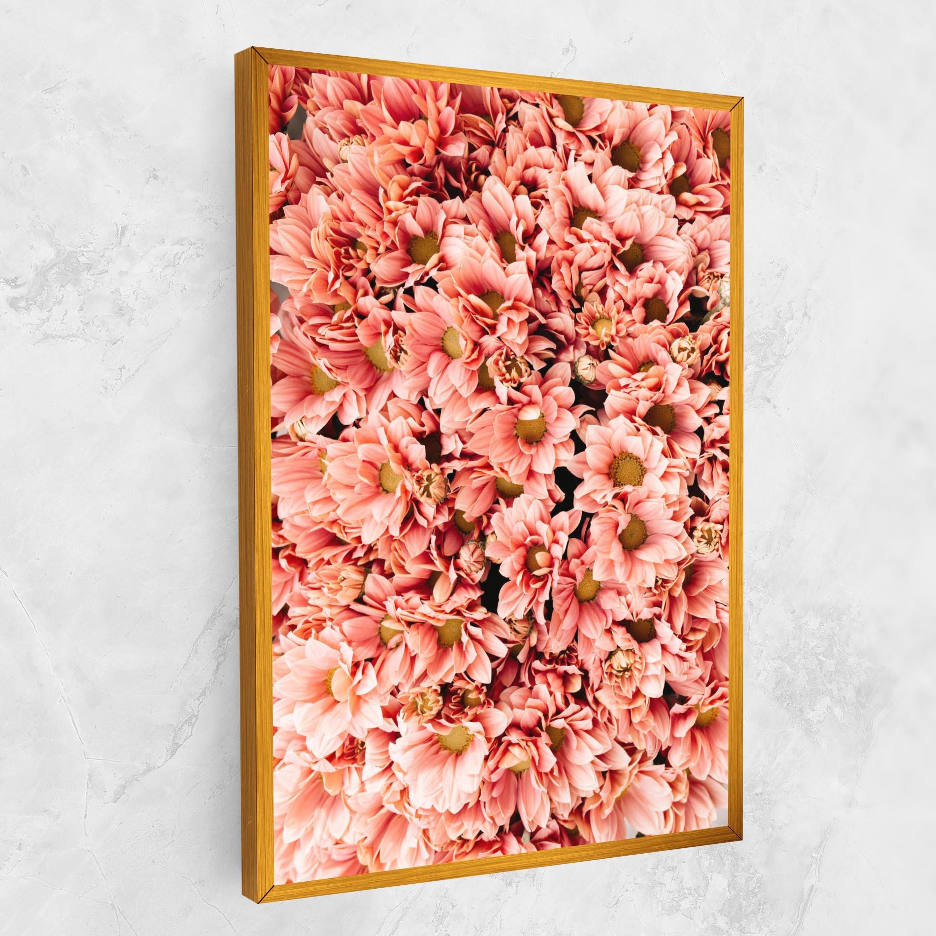 Leinwandbild Pink Flowers Bouquet mockup 1