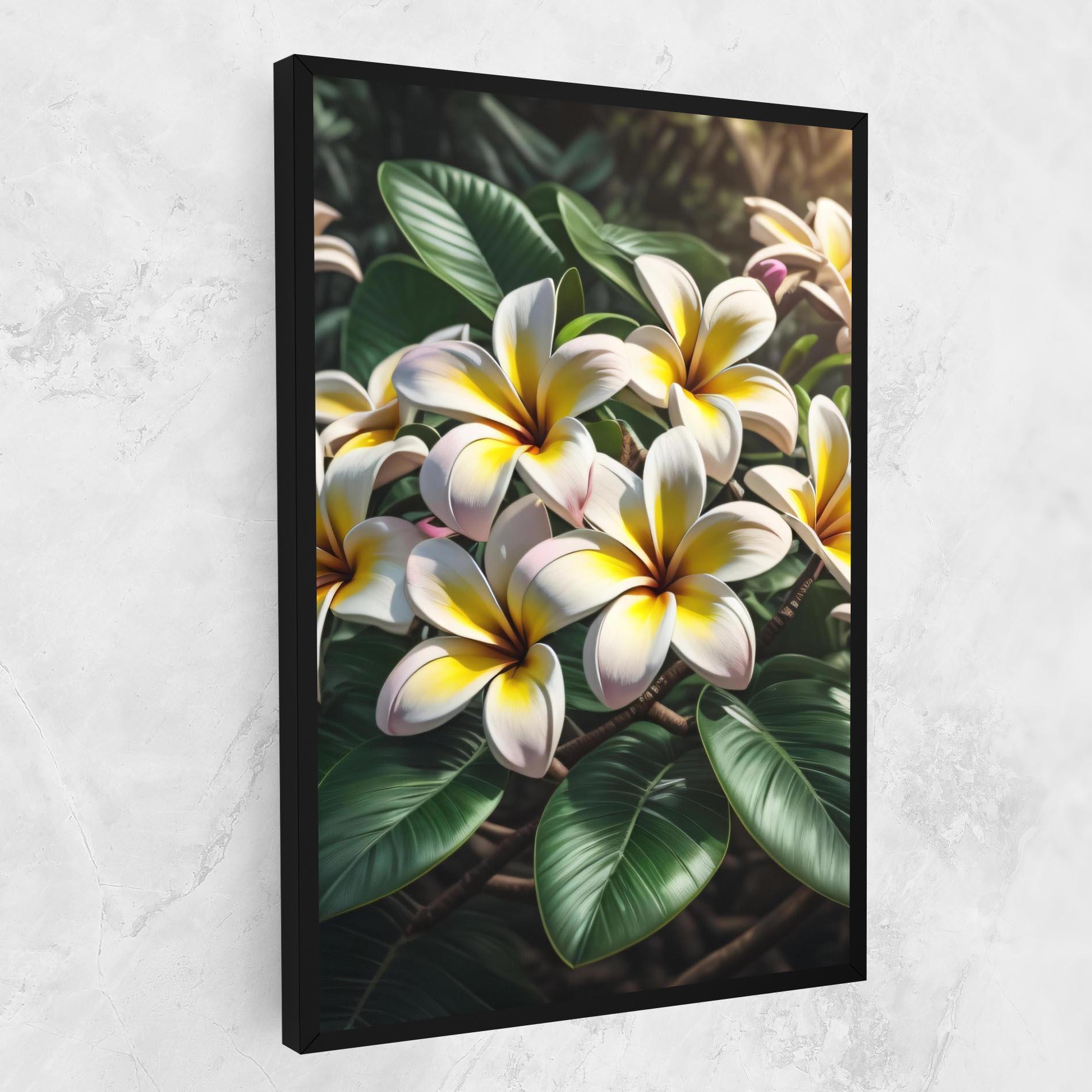 Leinwandbild Exotic White Yellow mockup 1