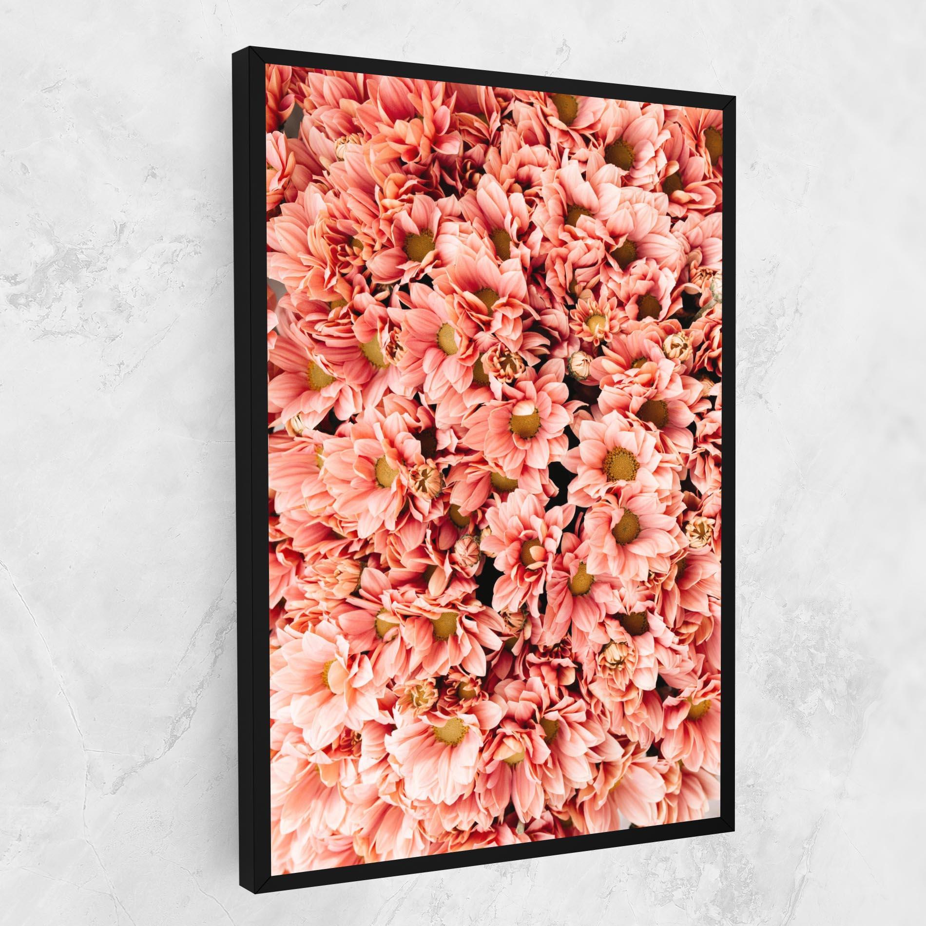 Leinwandbild Pink Flowers Bouquet mockup 1