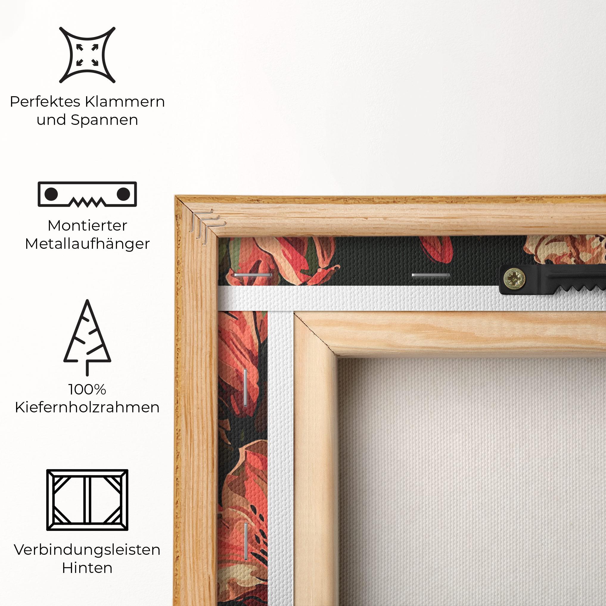 Leinwandbild Cream Exotic Art mockup 5