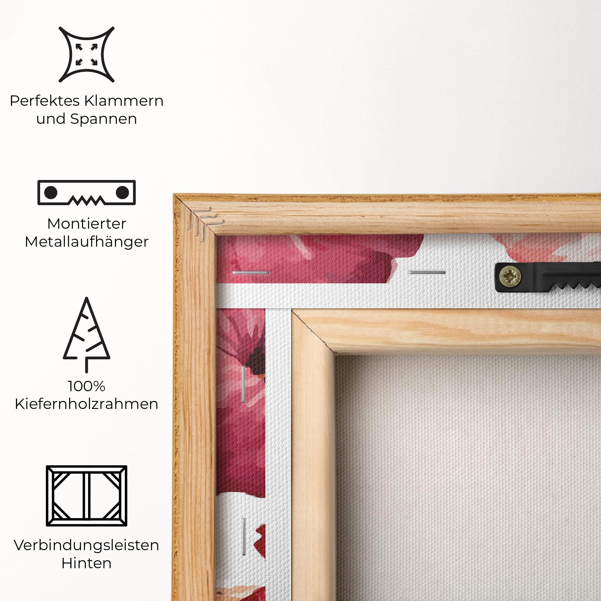 Leinwandbild Exotic Flower Paint mockup 5