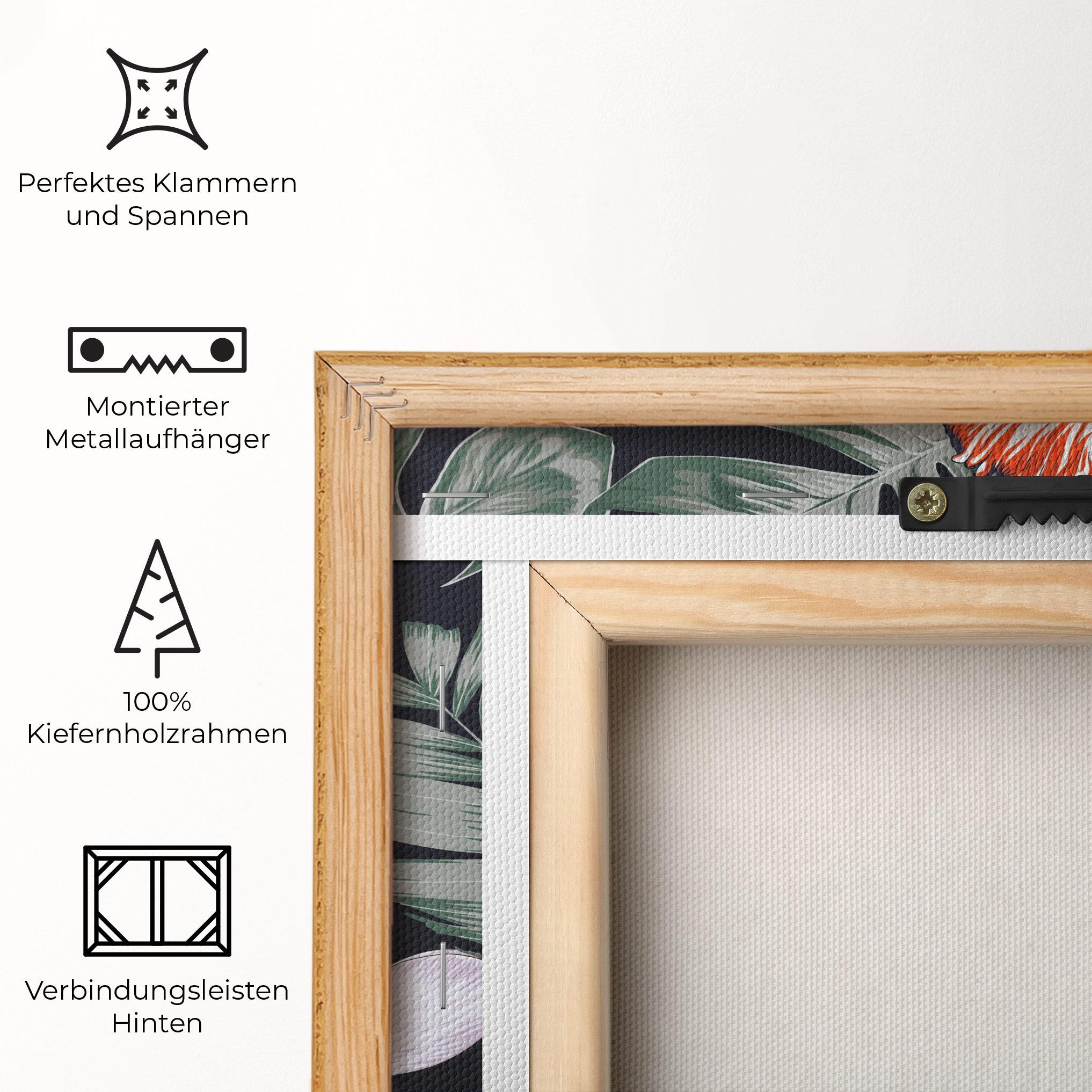 Leinwandbild Orange White Exotic mockup 5