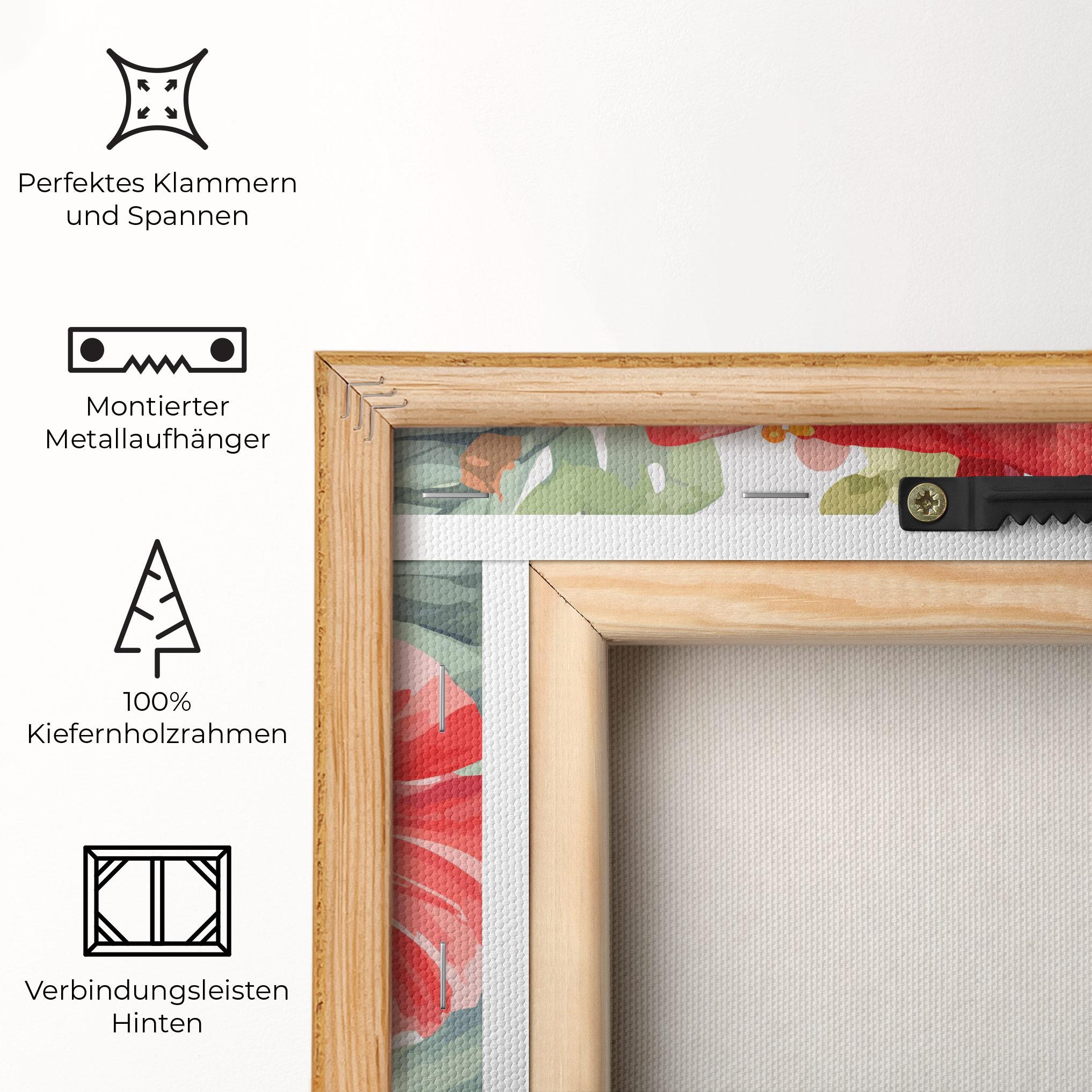 Leinwandbild Pink Red Exotic mockup 5