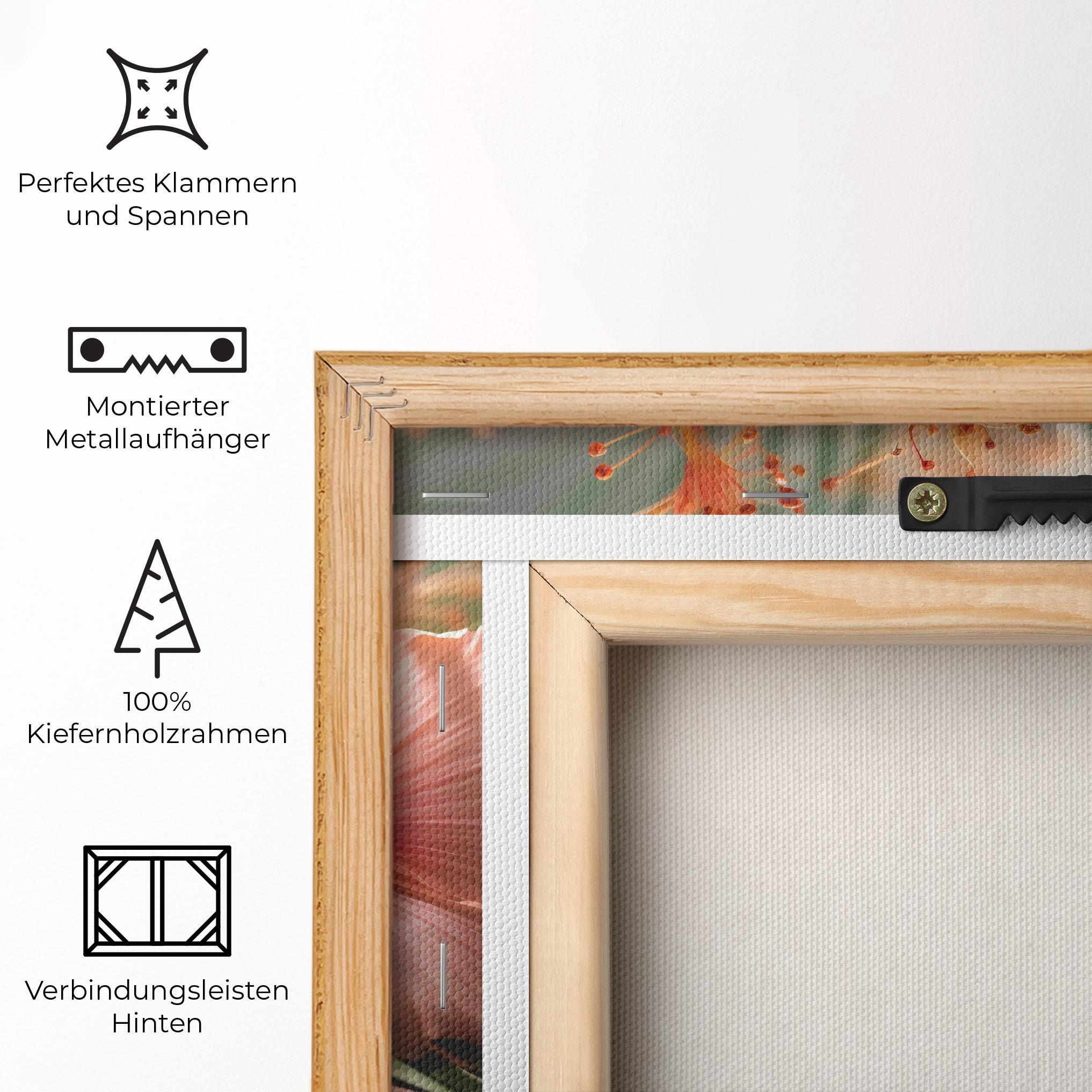 Leinwandbild Sunset Exotic Flower mockup 5