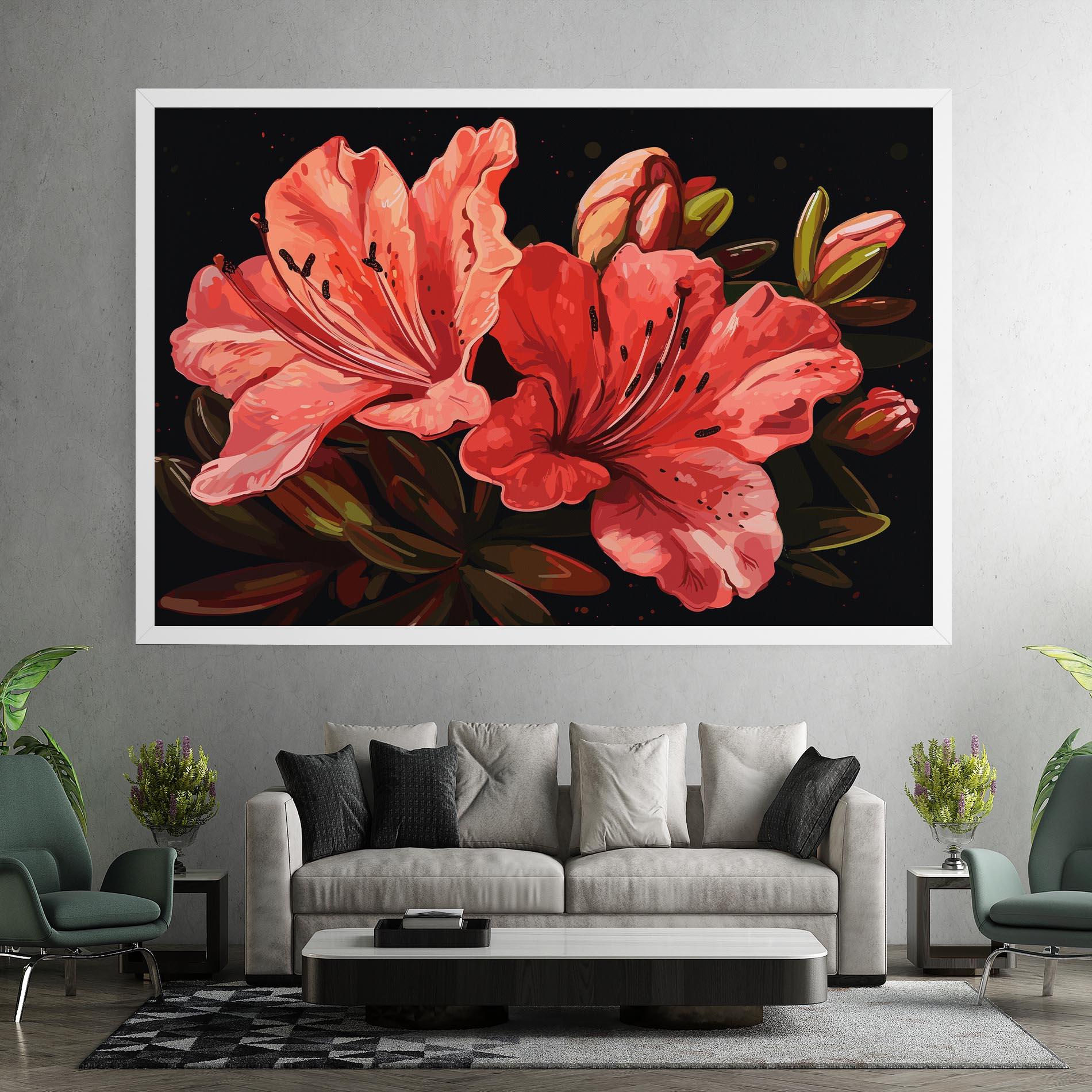 Leinwandbild Art Exotic Flower mockup 7