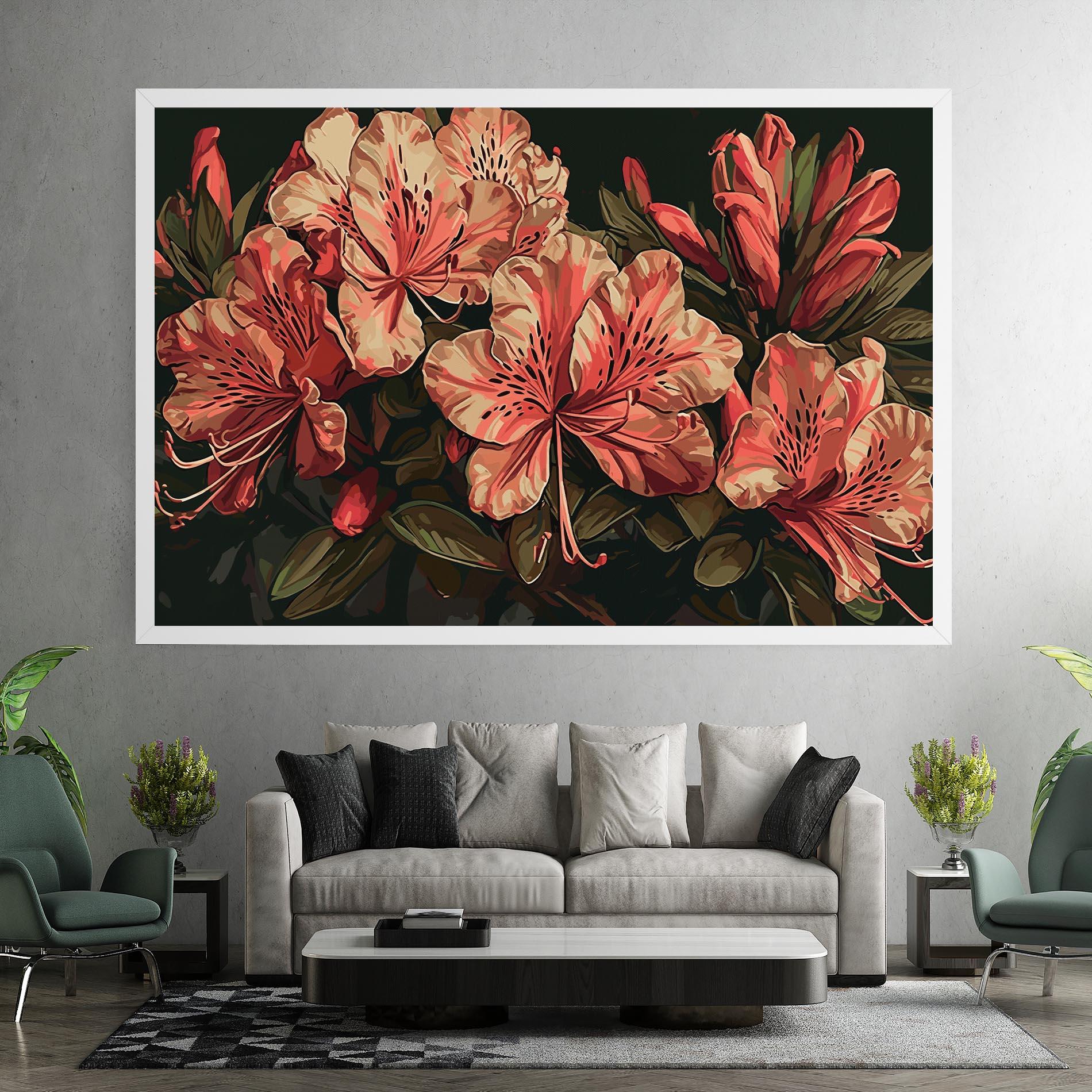 Leinwandbild Cream Exotic Art mockup 7