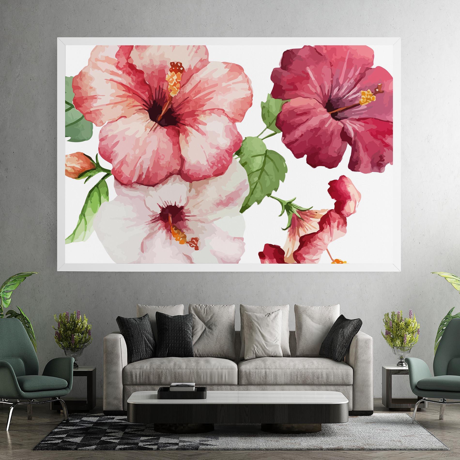 Leinwandbild Exotic Flower Paint mockup 7