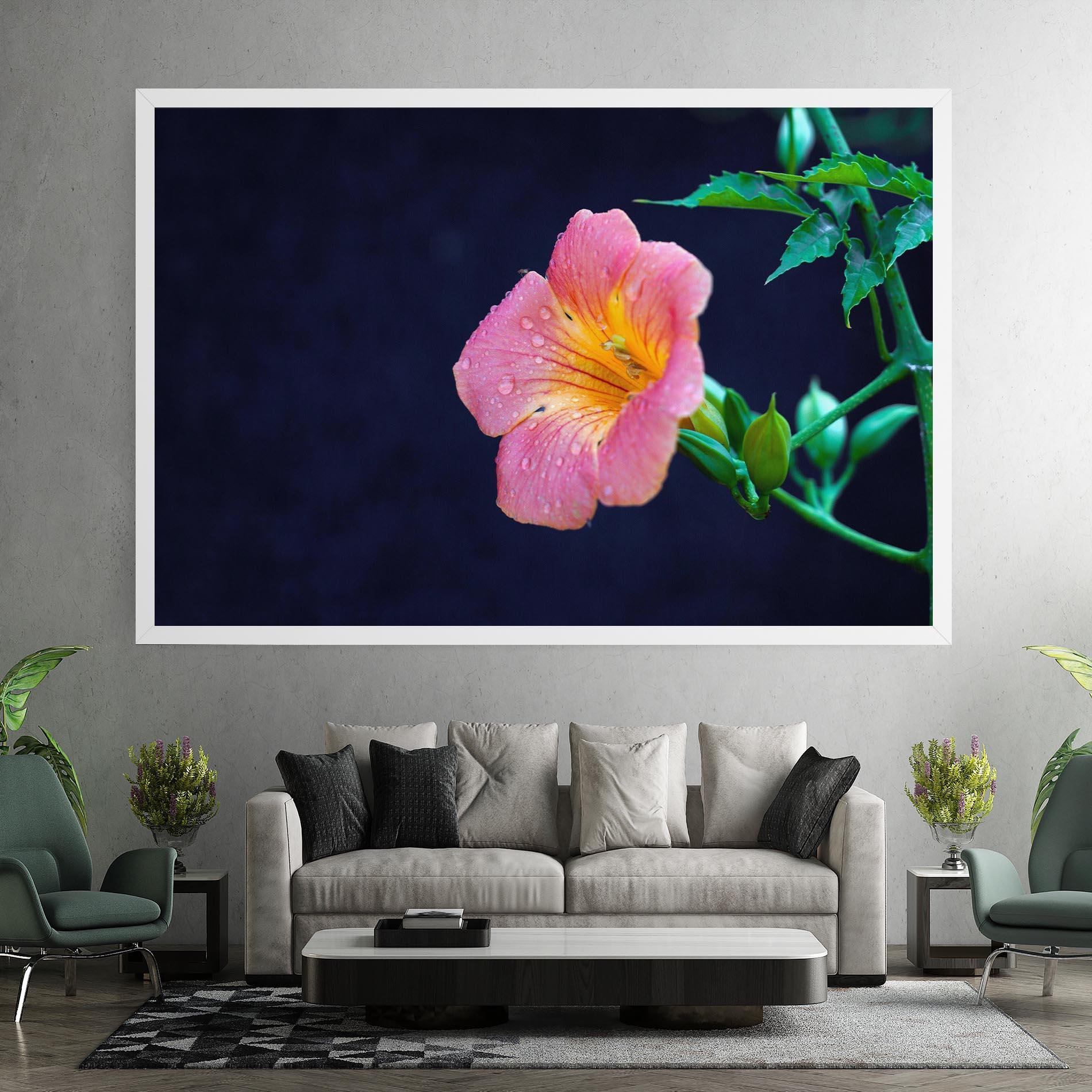 Leinwandbild Exotic Pink Plant mockup 7