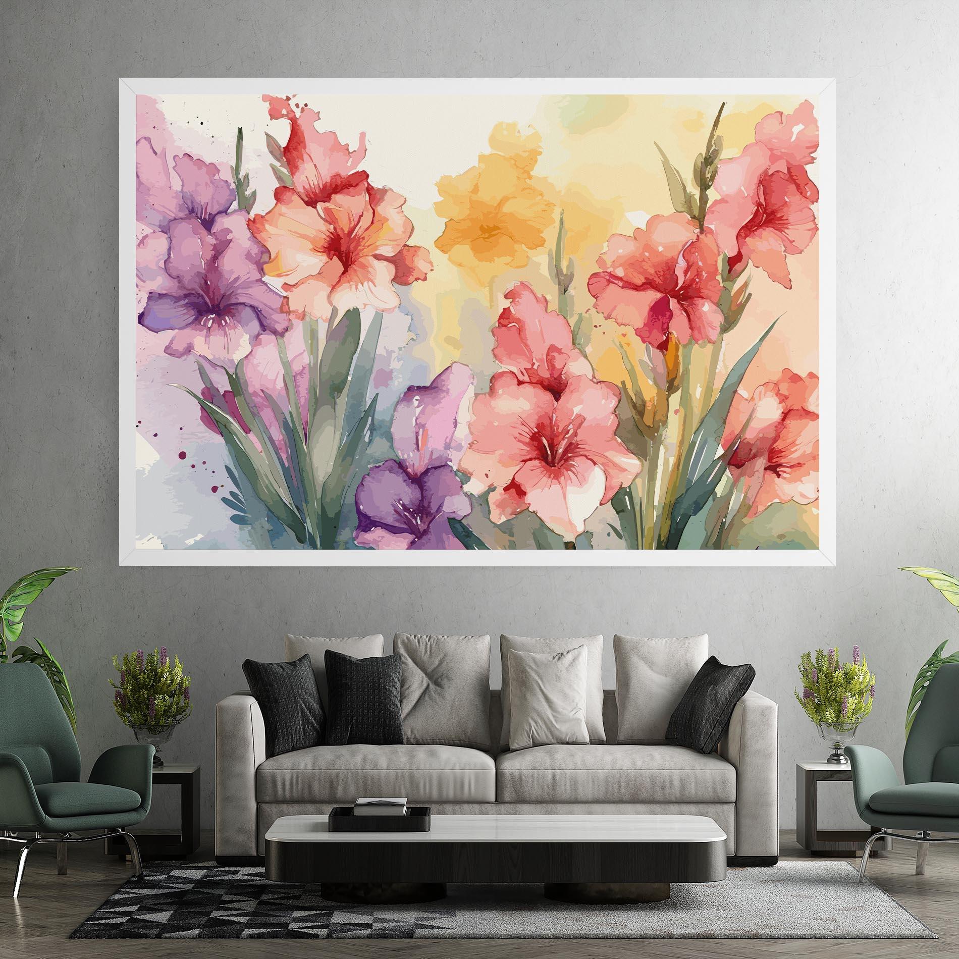 Leinwandbild Exotic Watercolor mockup 7