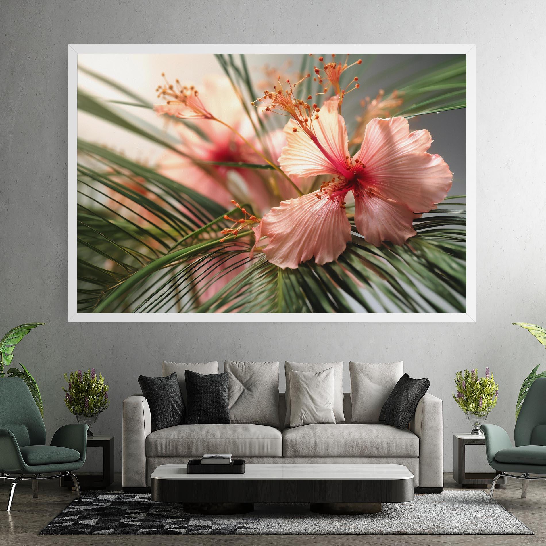Leinwandbild Sunset Exotic Flower mockup 7