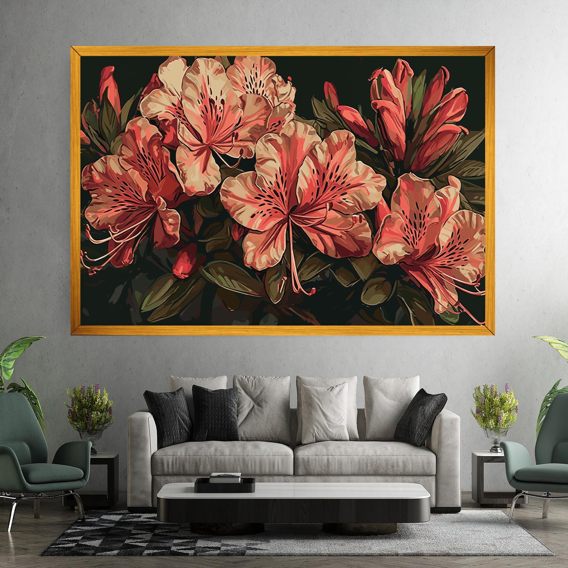 Leinwandbild Cream Exotic Art mockup 7