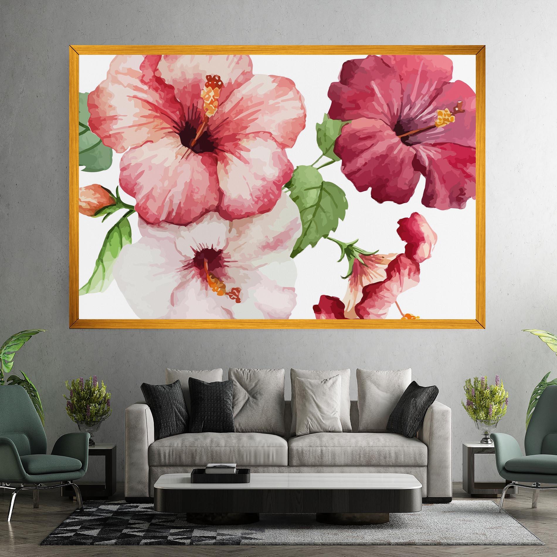 Leinwandbild Exotic Flower Paint mockup 7