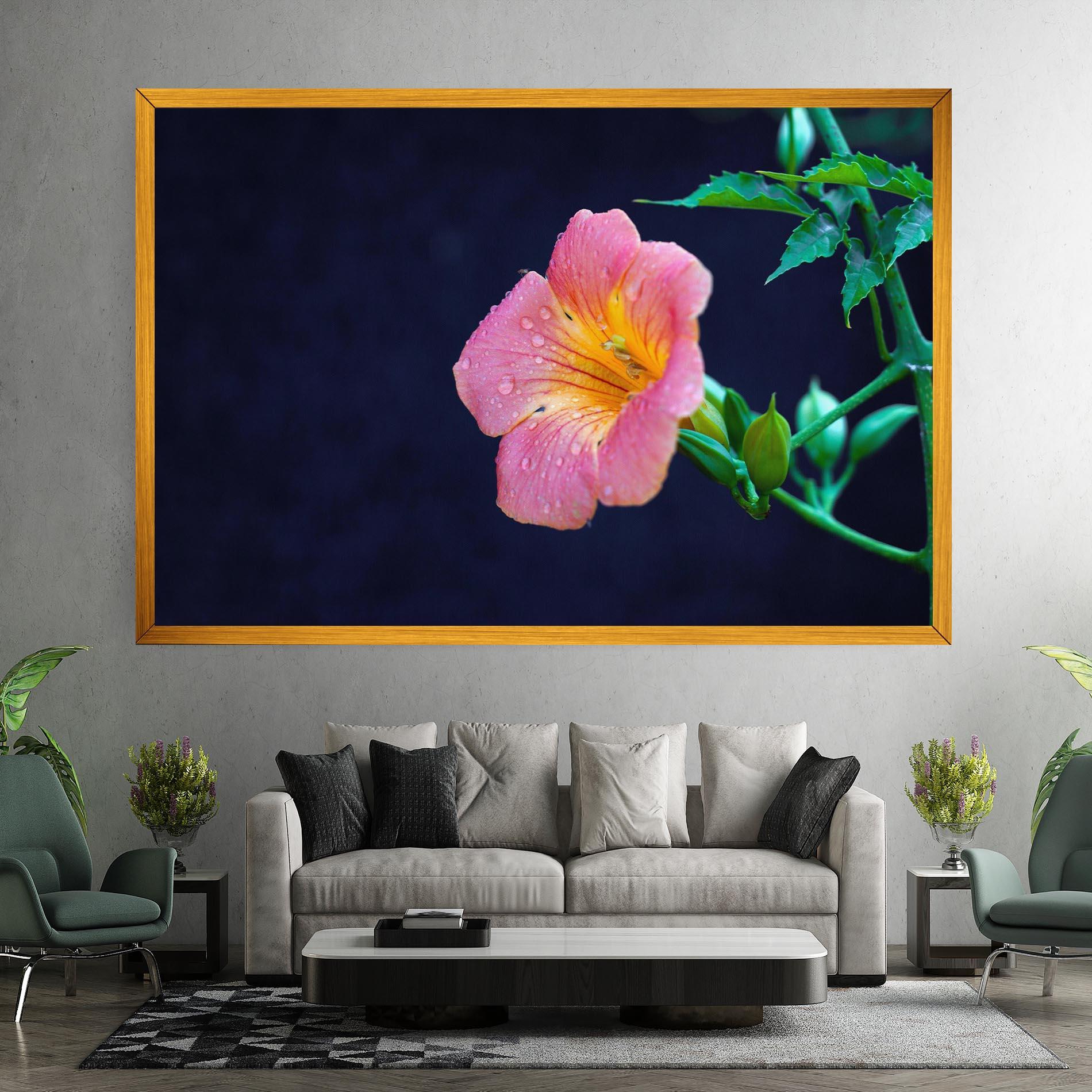 Leinwandbild Exotic Pink Plant mockup 7