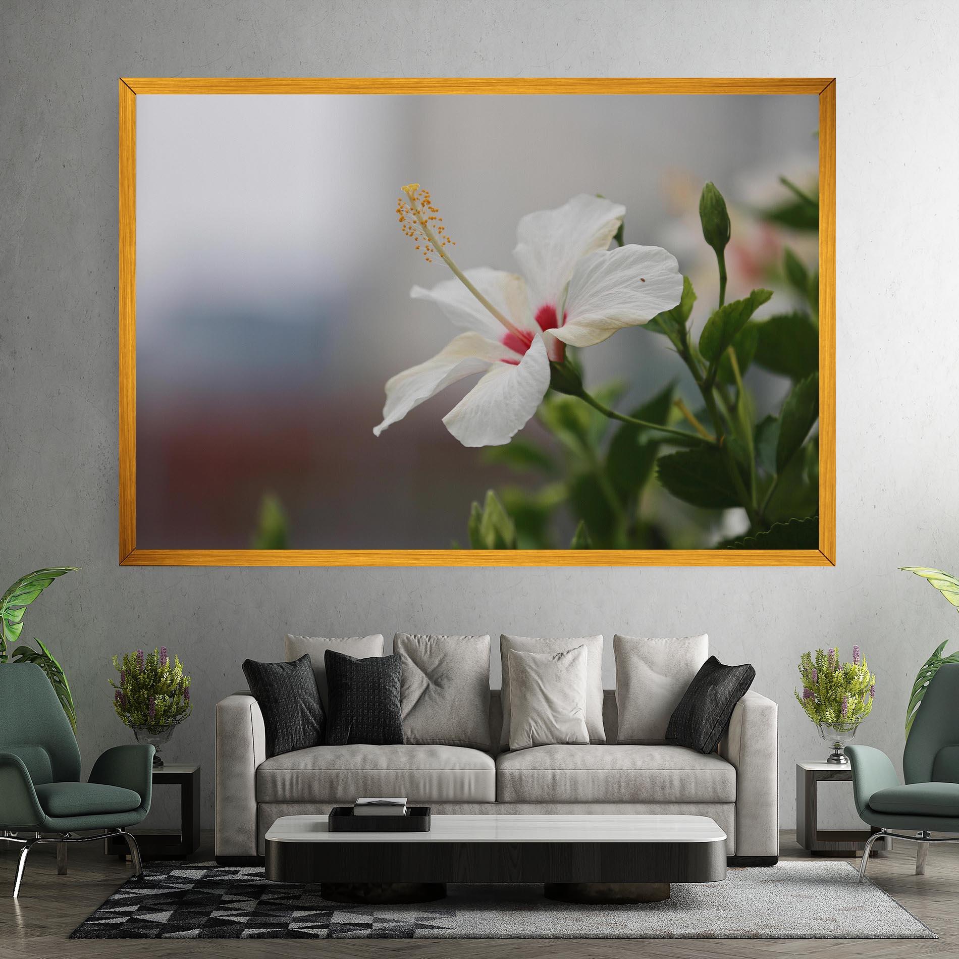 Leinwandbild Exotic White Flower mockup 7