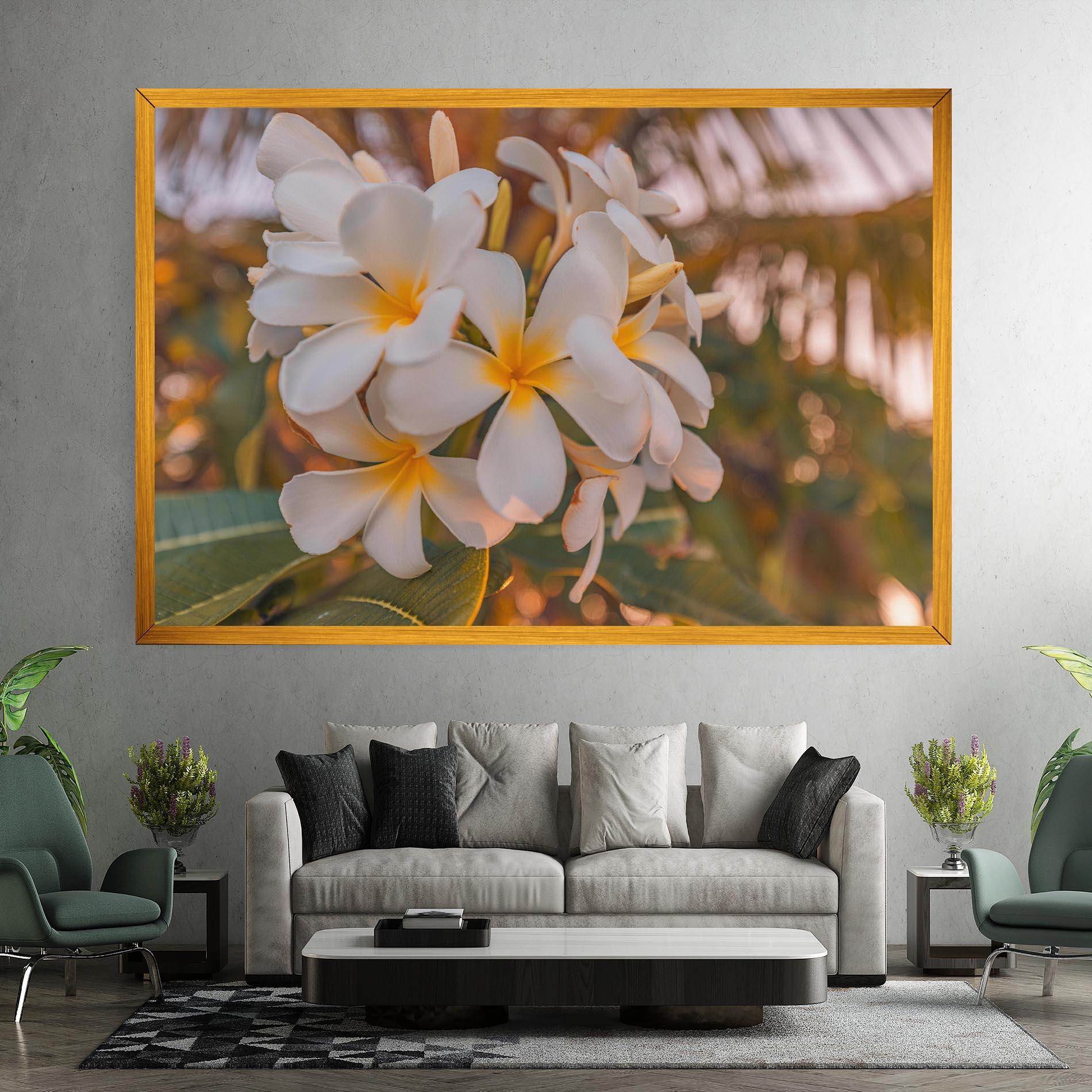 Leinwandbild White Plumeria mockup 7