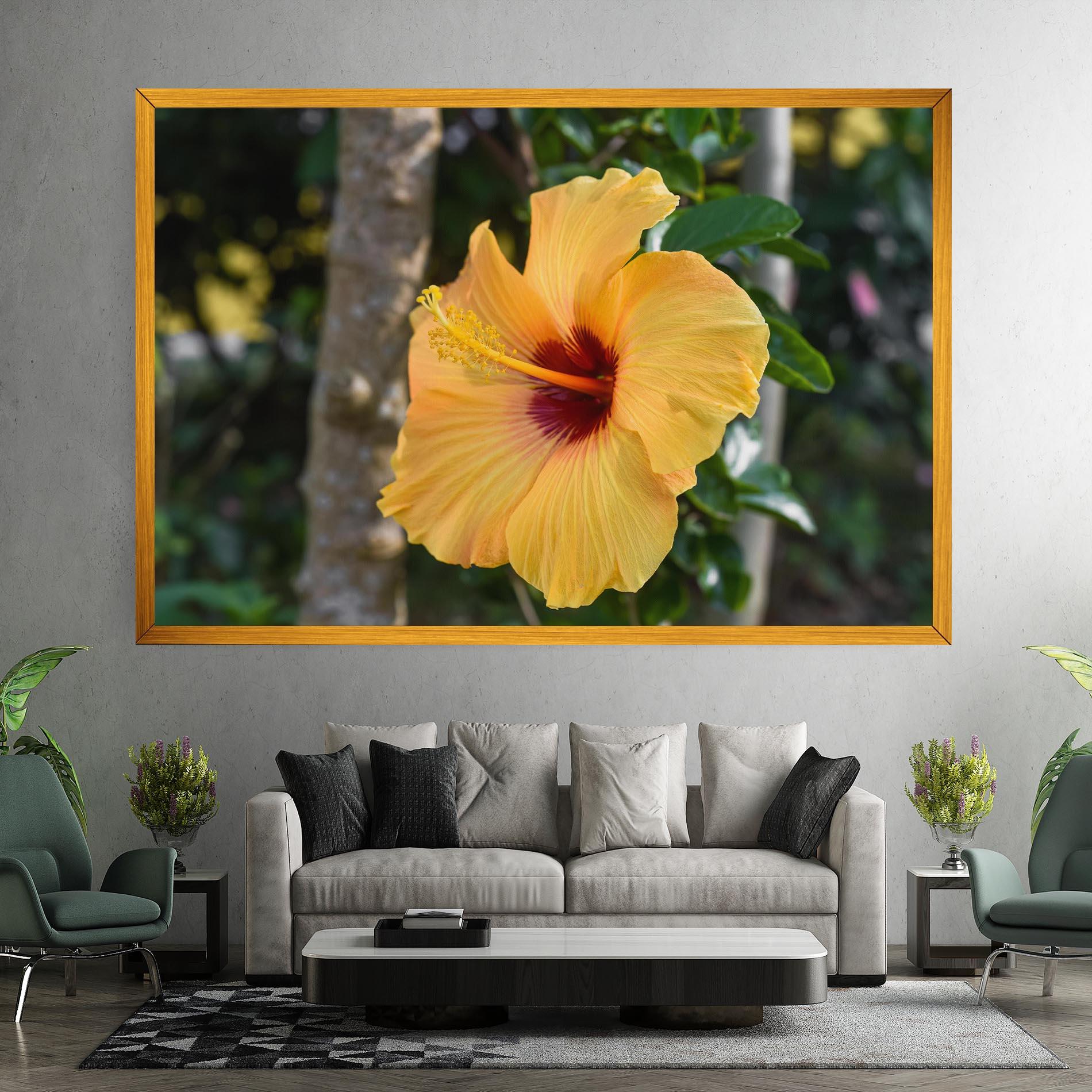 Leinwandbild Yellow Hibiscus mockup 7