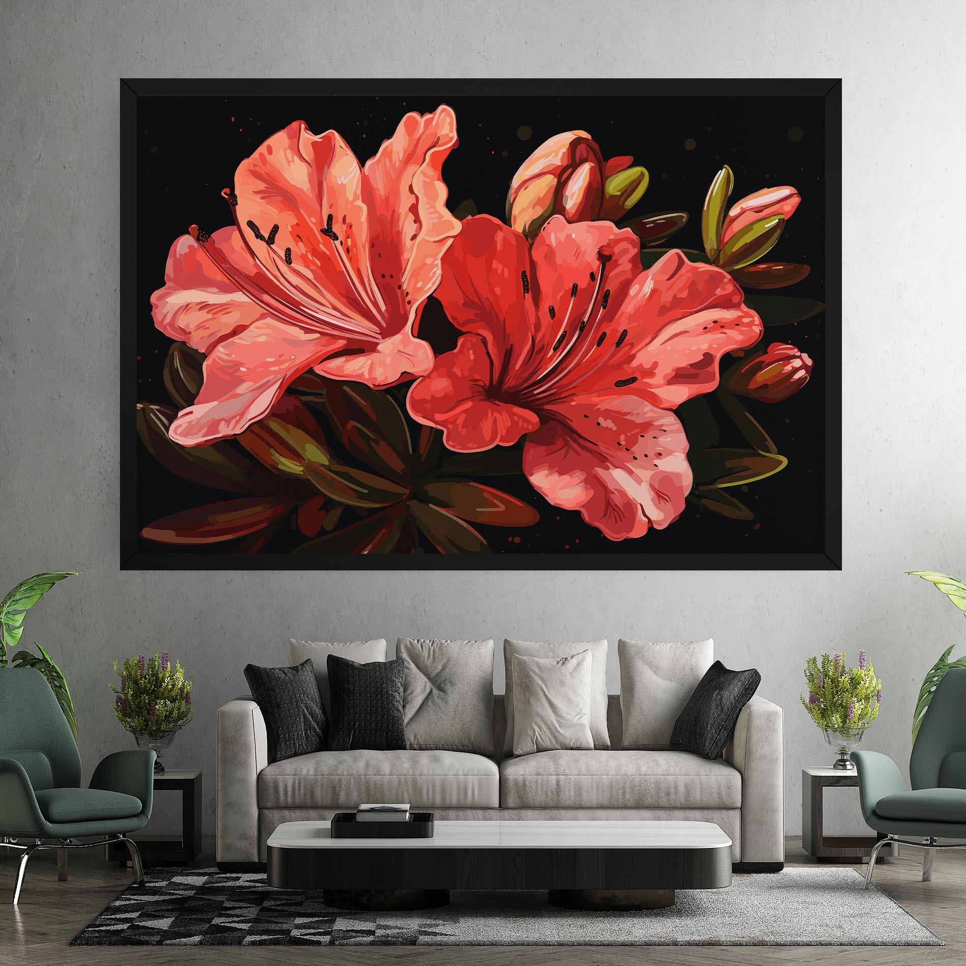 Leinwandbild Art Exotic Flower mockup 7