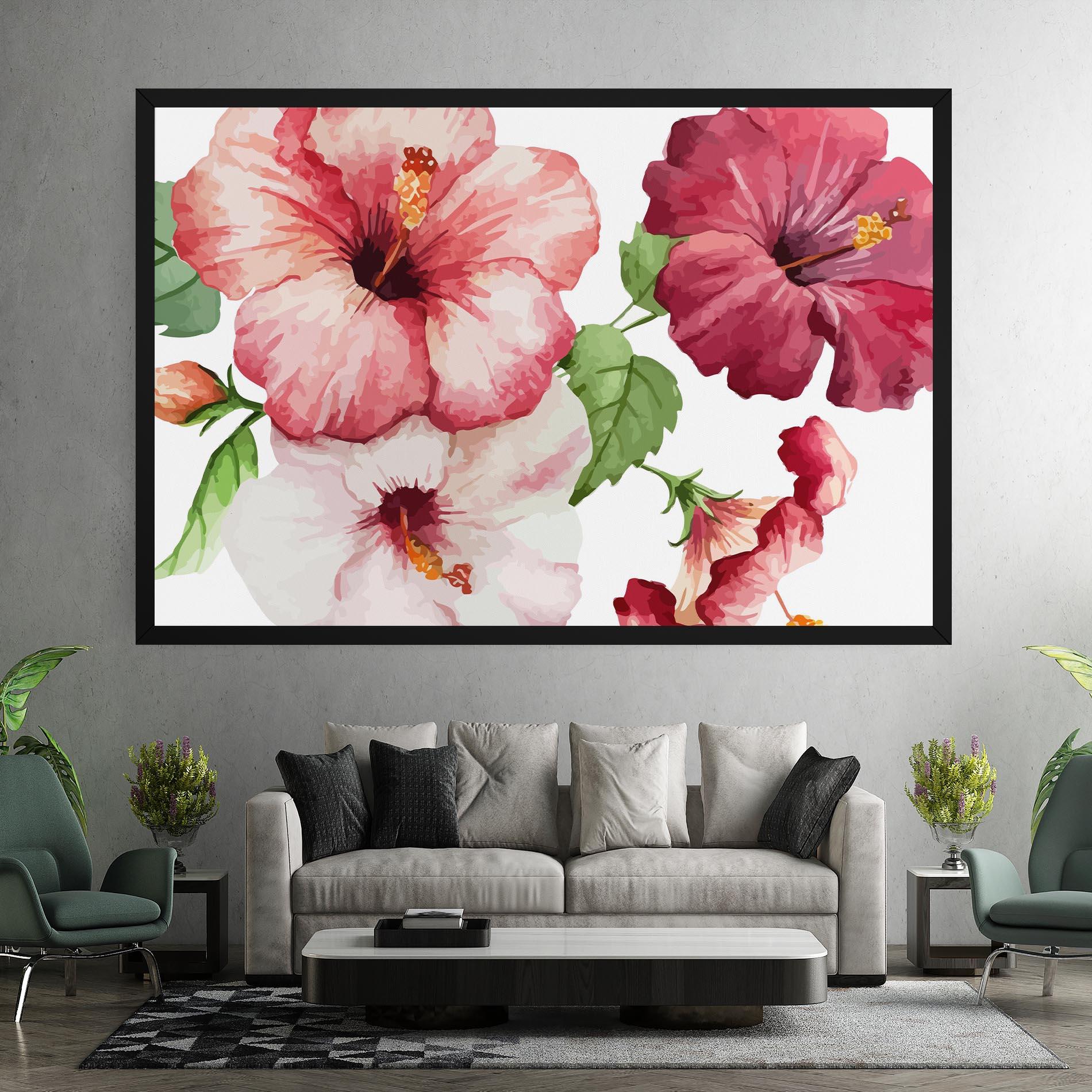 Leinwandbild Exotic Flower Paint mockup 7