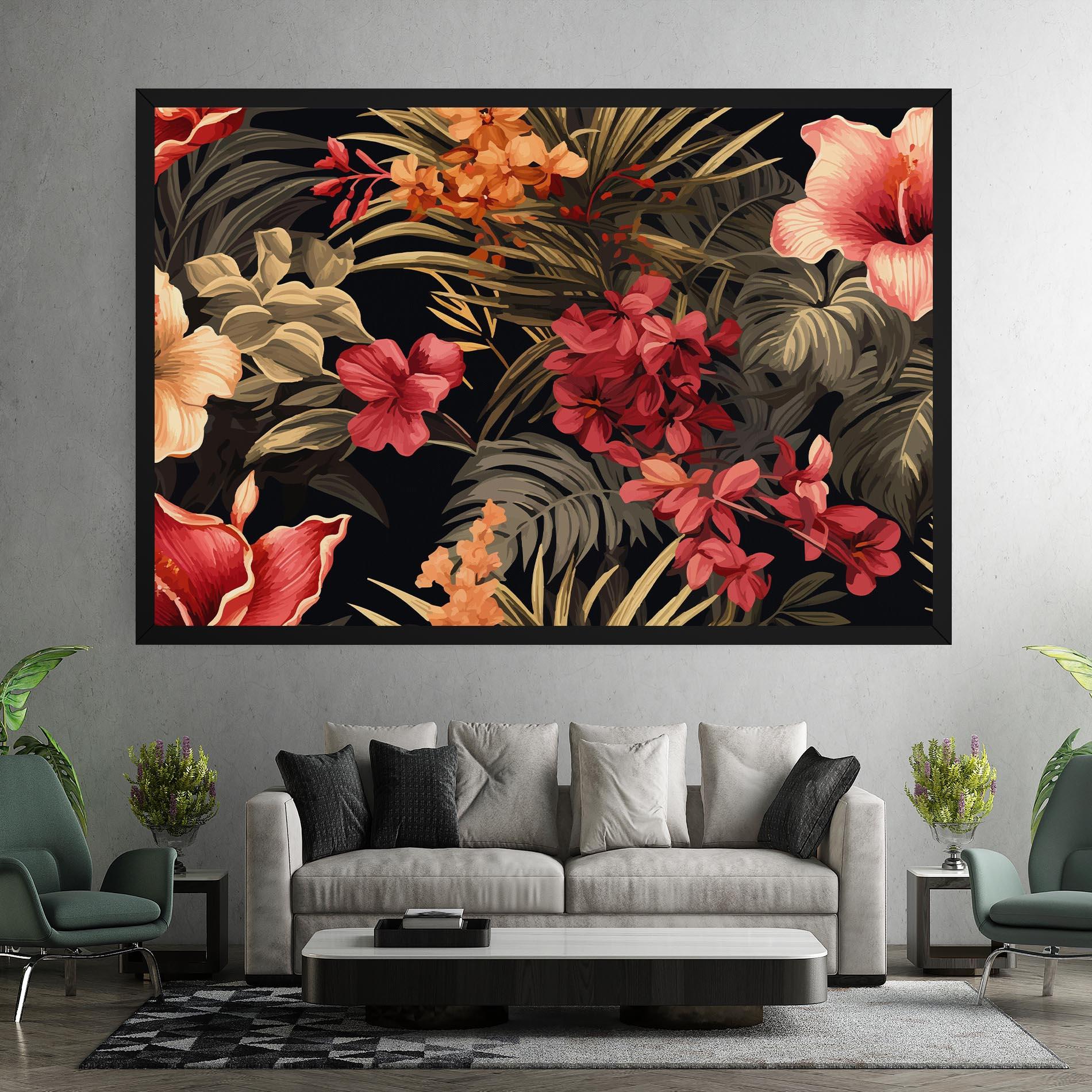 Leinwandbild Exotic Flower Plant mockup 7