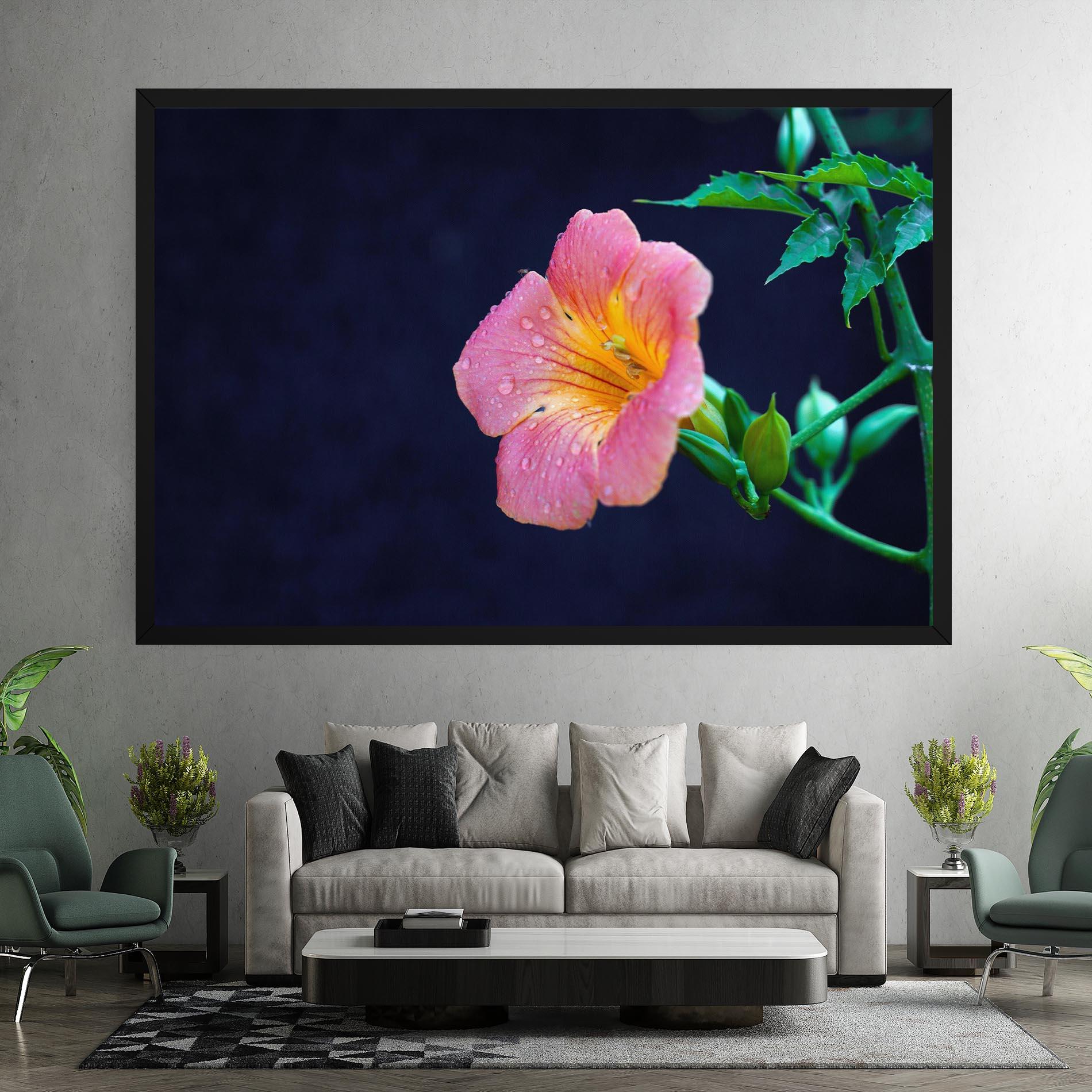 Leinwandbild Exotic Pink Plant mockup 7