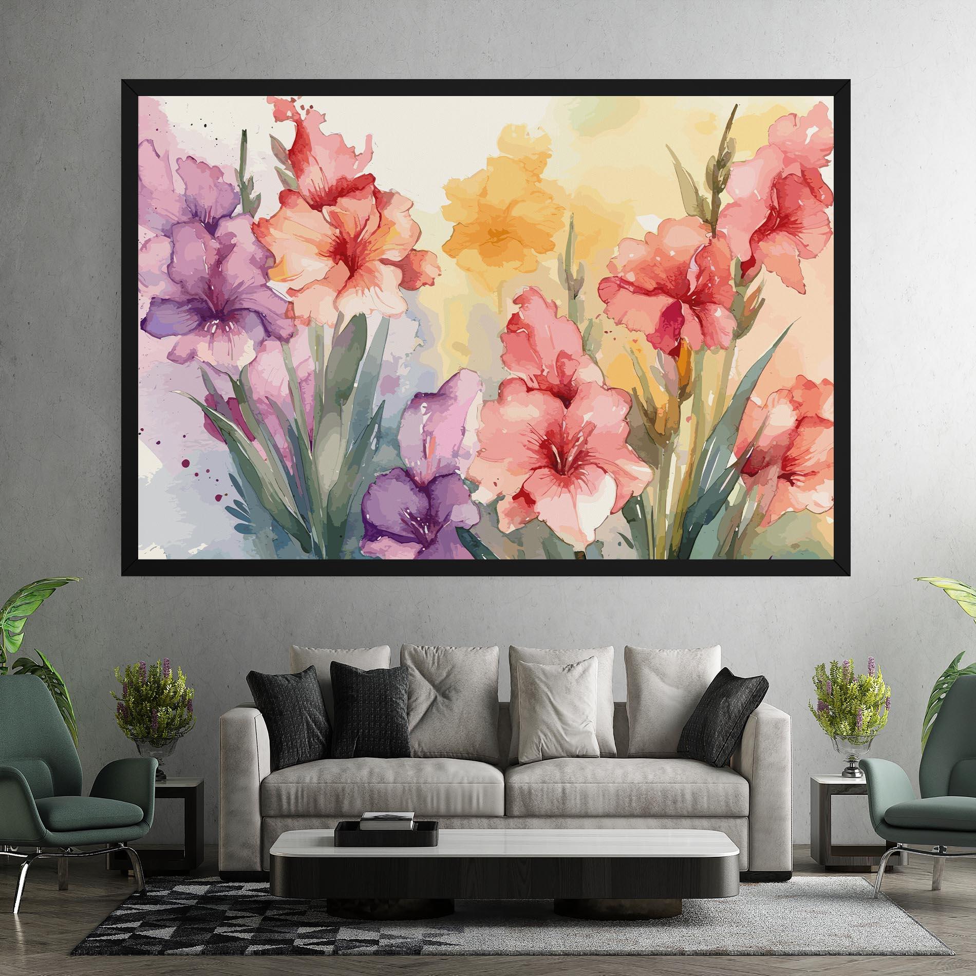 Leinwandbild Exotic Watercolor mockup 7