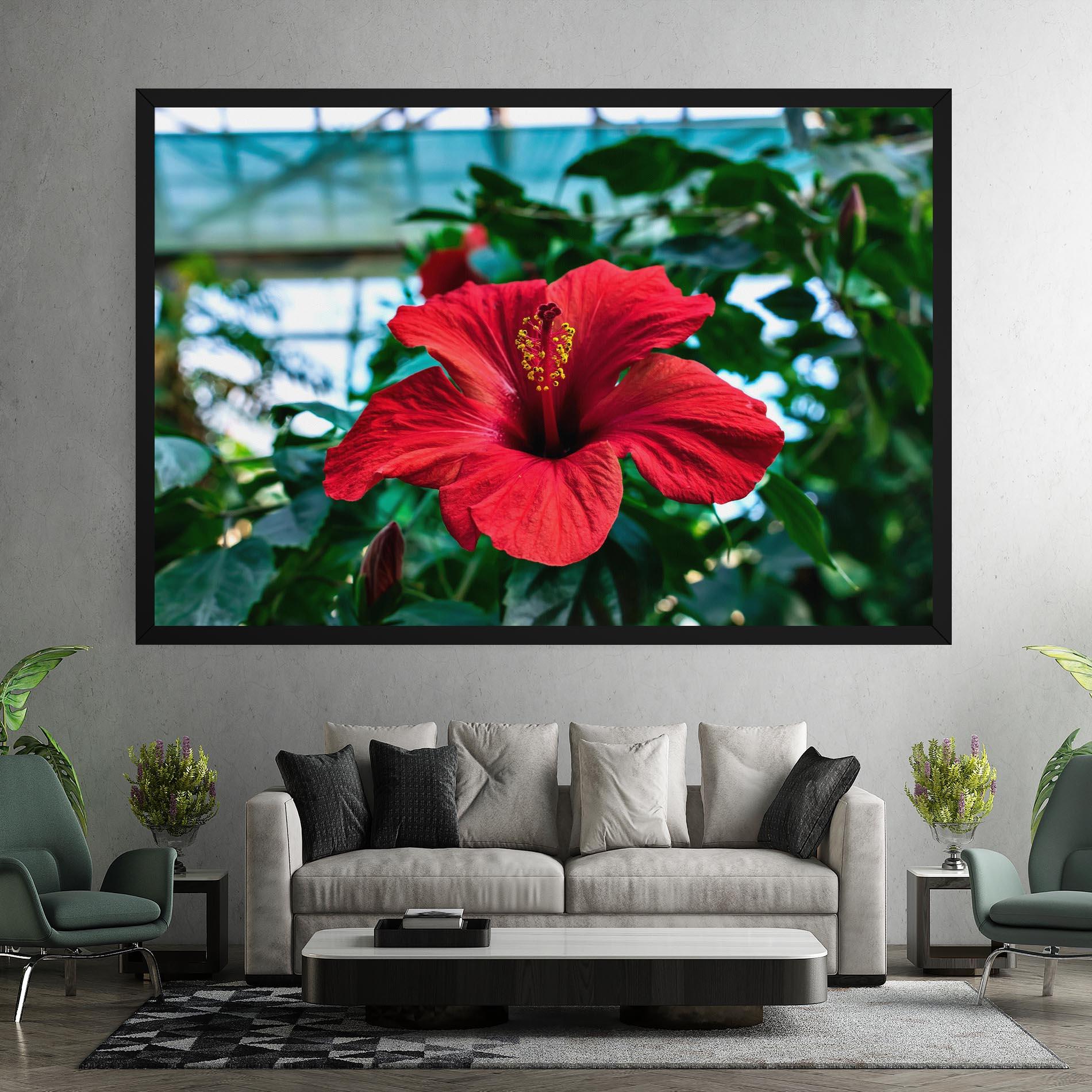 Leinwandbild Red Exotic Plant mockup 7