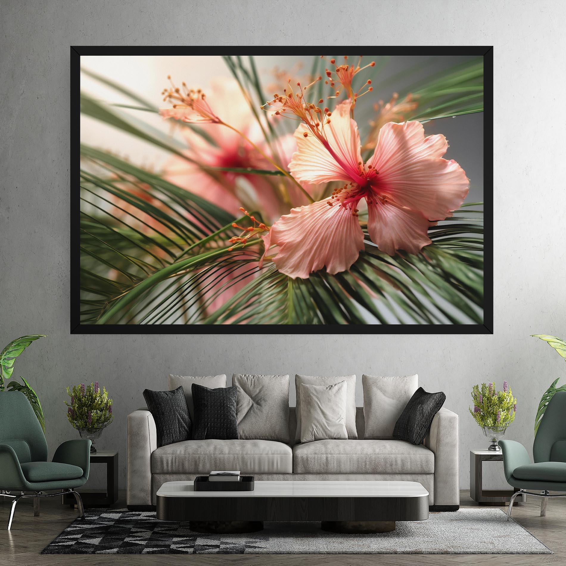 Leinwandbild Sunset Exotic Flower mockup 7