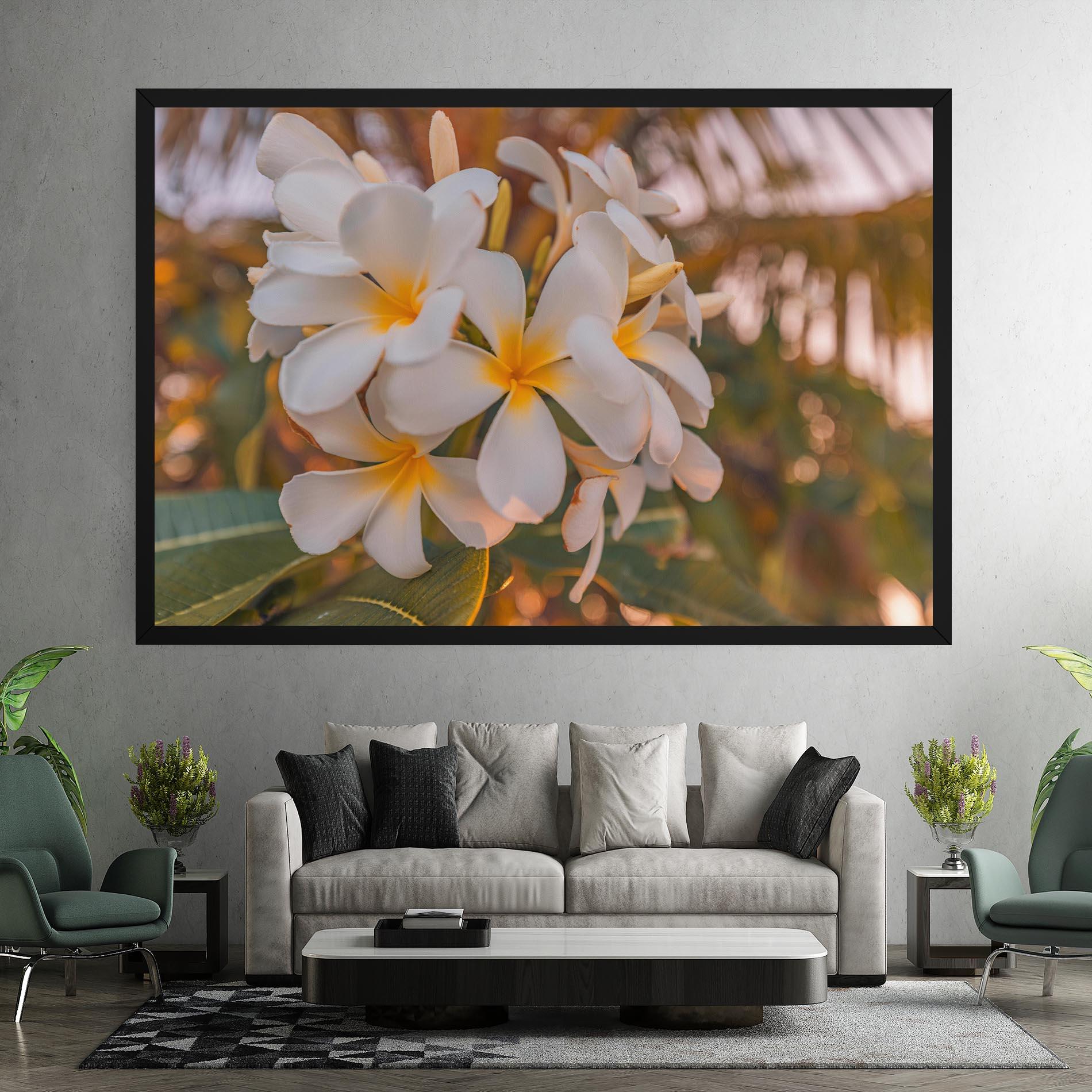 Leinwandbild White Plumeria mockup 7