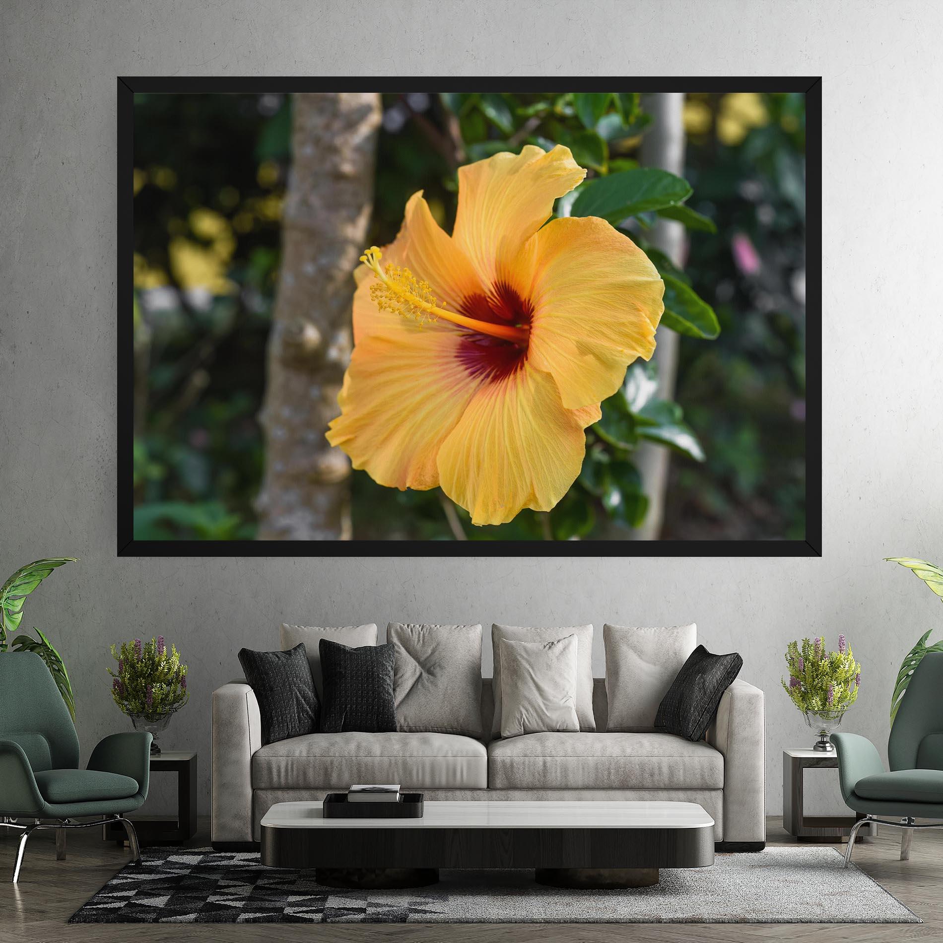 Leinwandbild Yellow Hibiscus mockup 7