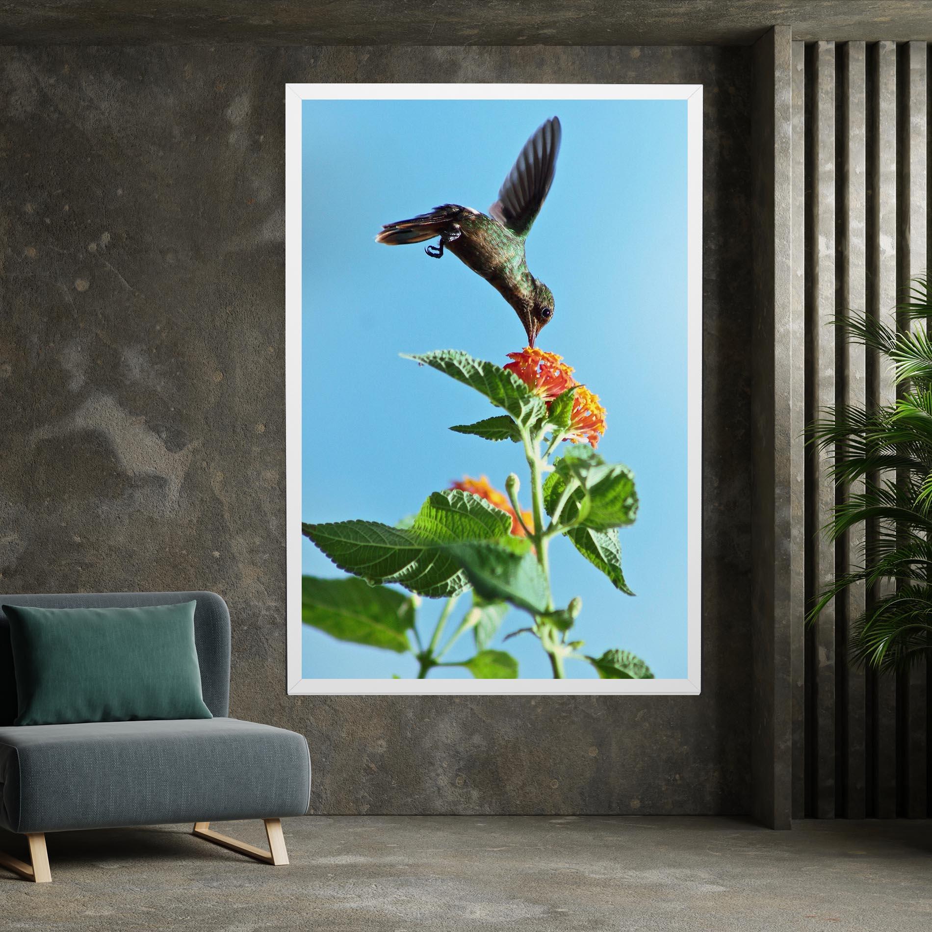 Leinwandbild Bird Exotic Flower mockup 7