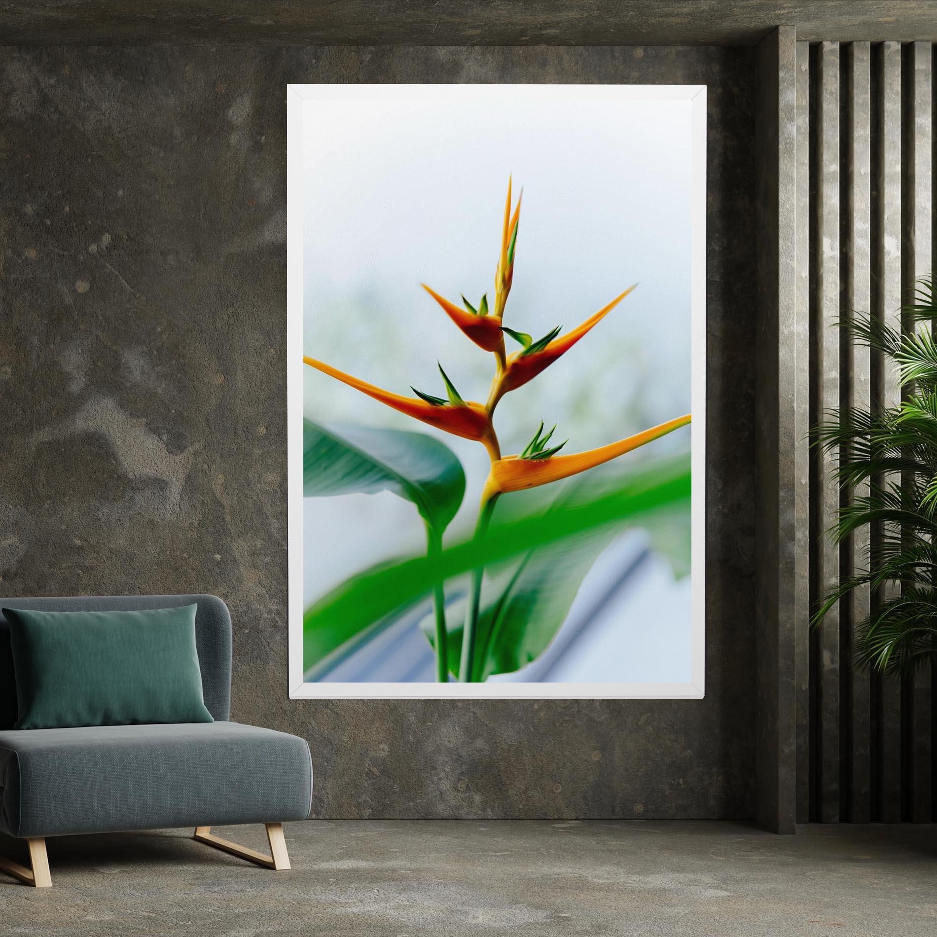 Leinwandbild Exotic Orange Green mockup 7