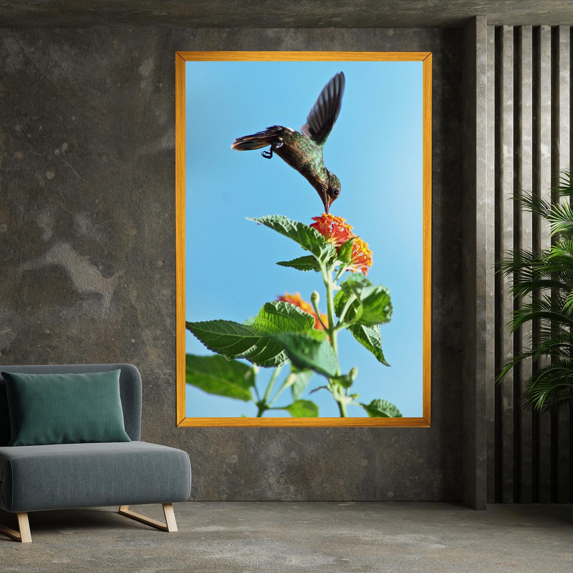 Leinwandbild Bird Exotic Flower mockup 7