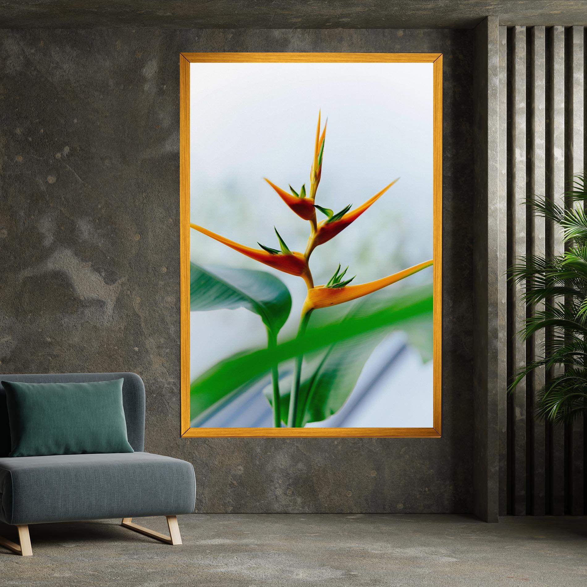 Leinwandbild Exotic Orange Green mockup 7