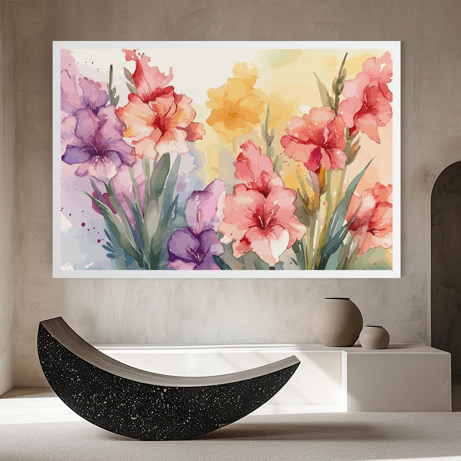 Leinwandbild Exotic Watercolor mockup 8