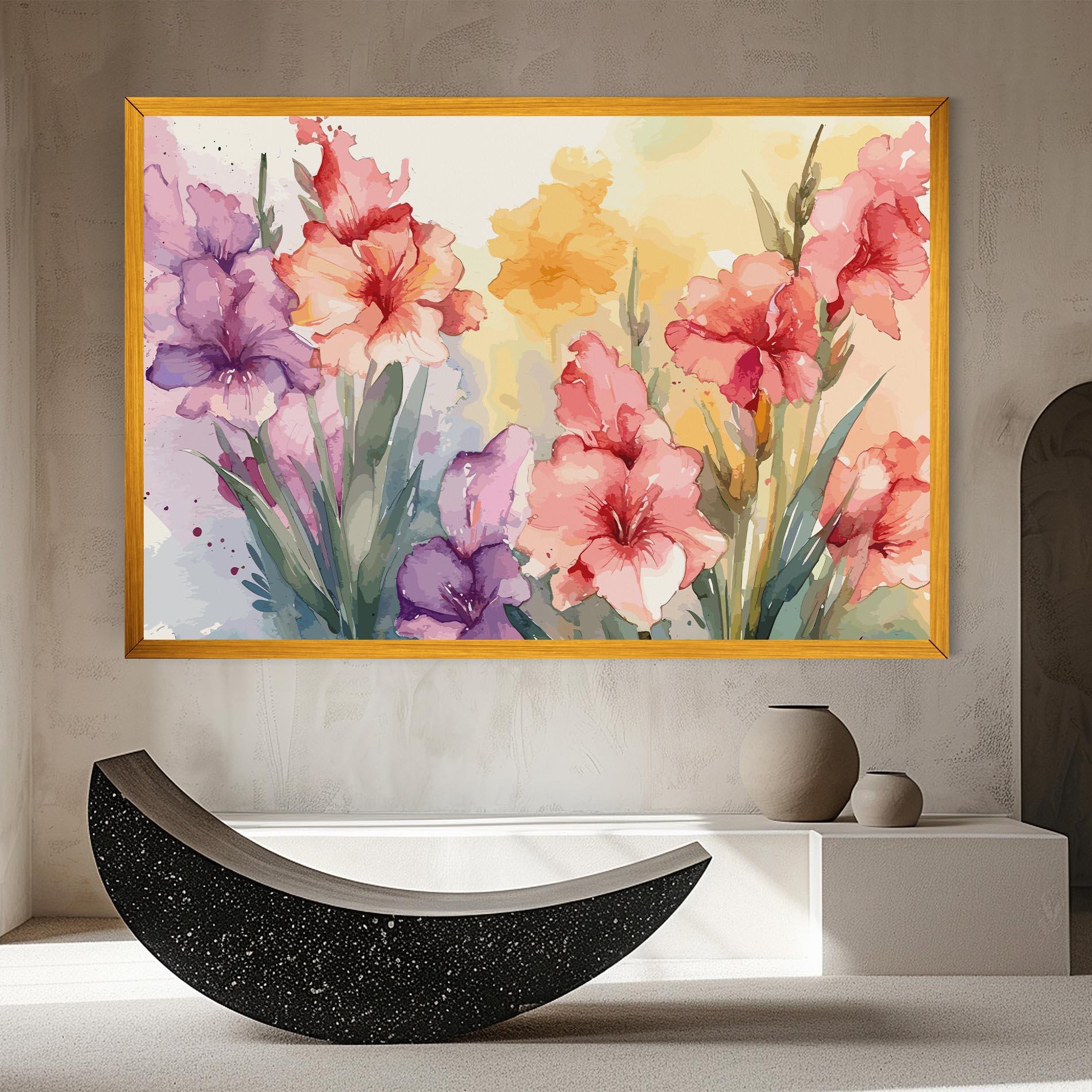 Leinwandbild Exotic Watercolor mockup 8