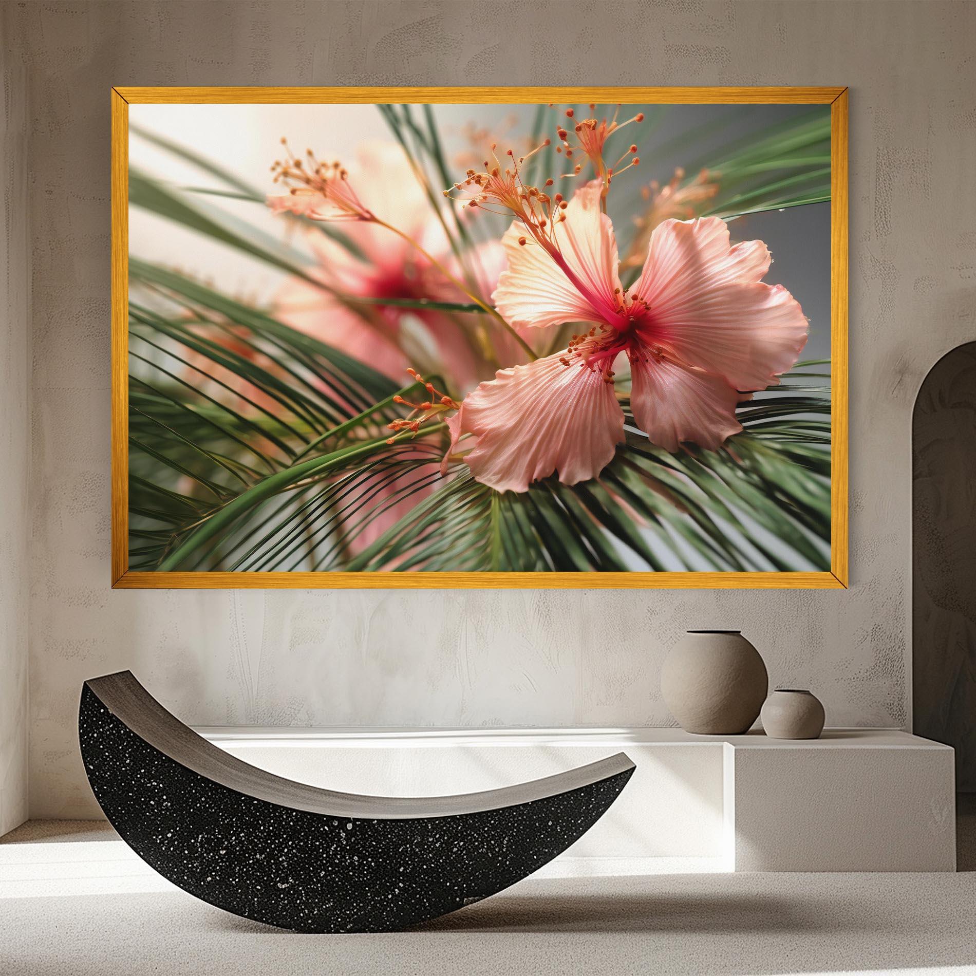 Leinwandbild Sunset Exotic Flower mockup 8