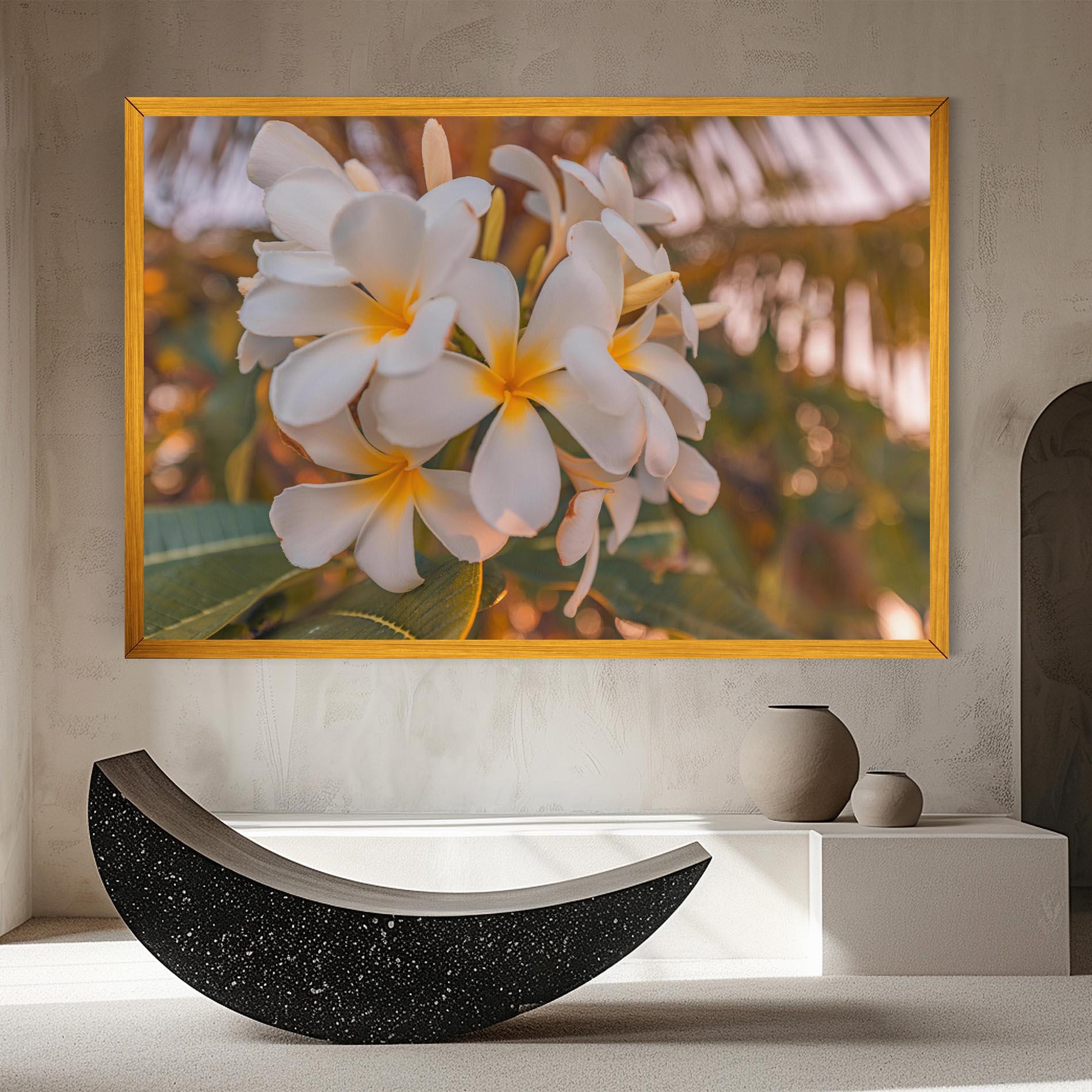 Leinwandbild White Plumeria mockup 8