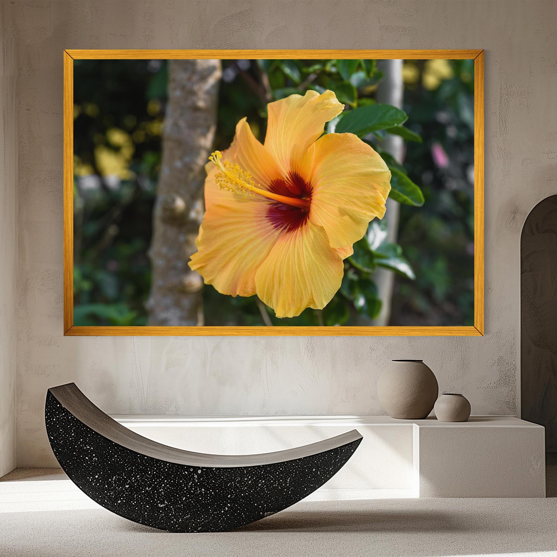 Leinwandbild Yellow Hibiscus mockup 8