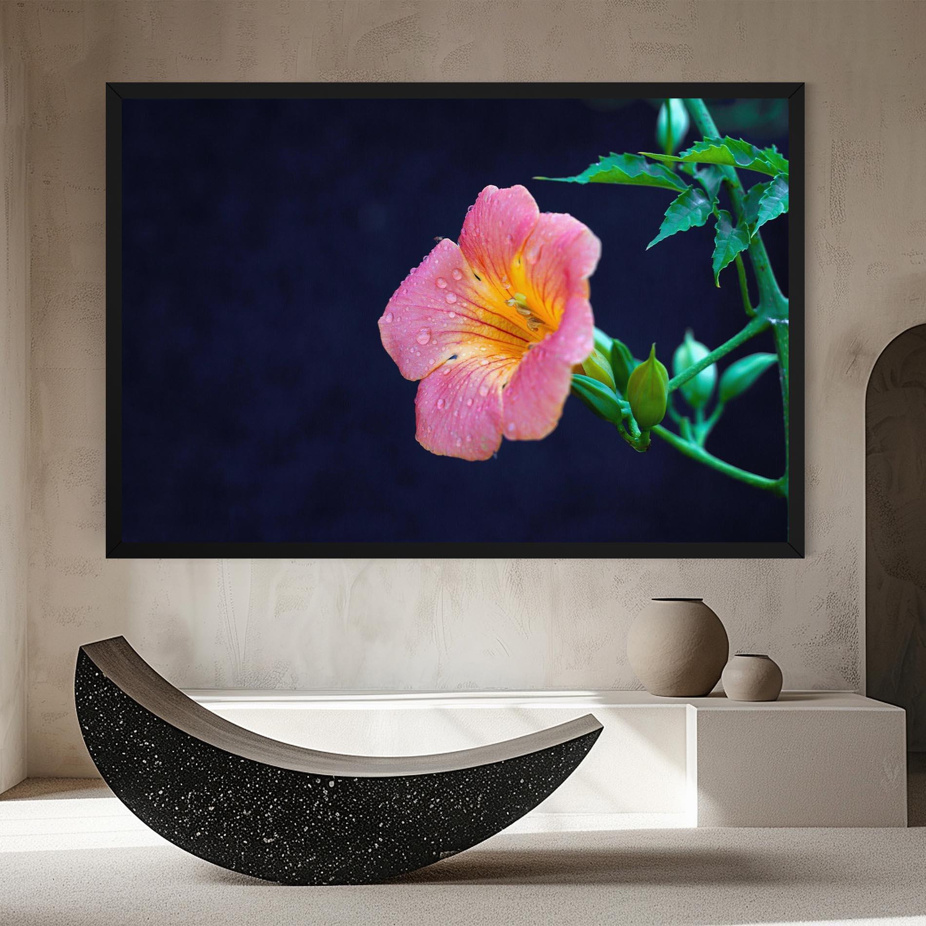 Leinwandbild Exotic Pink Plant mockup 8