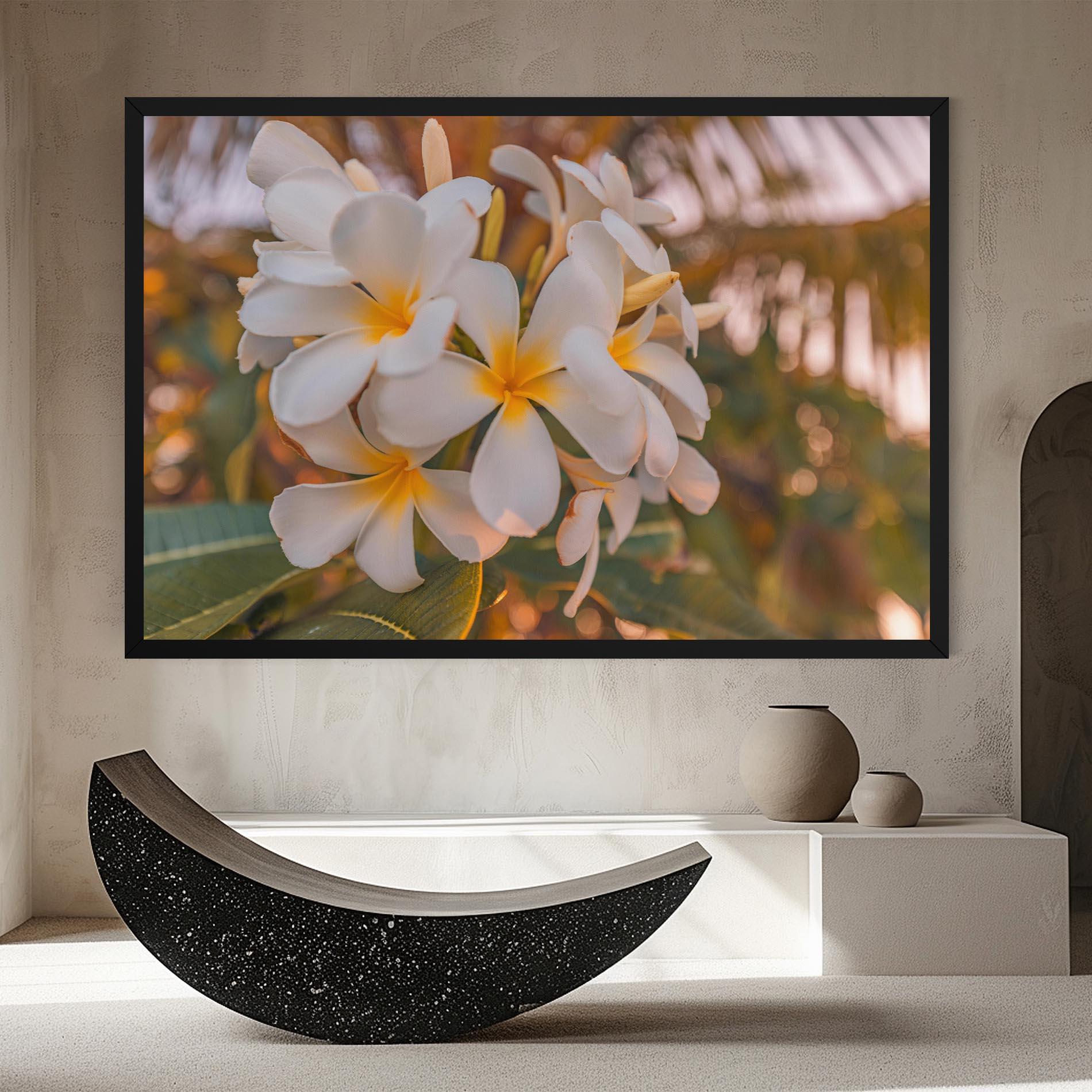 Leinwandbild White Plumeria mockup 8