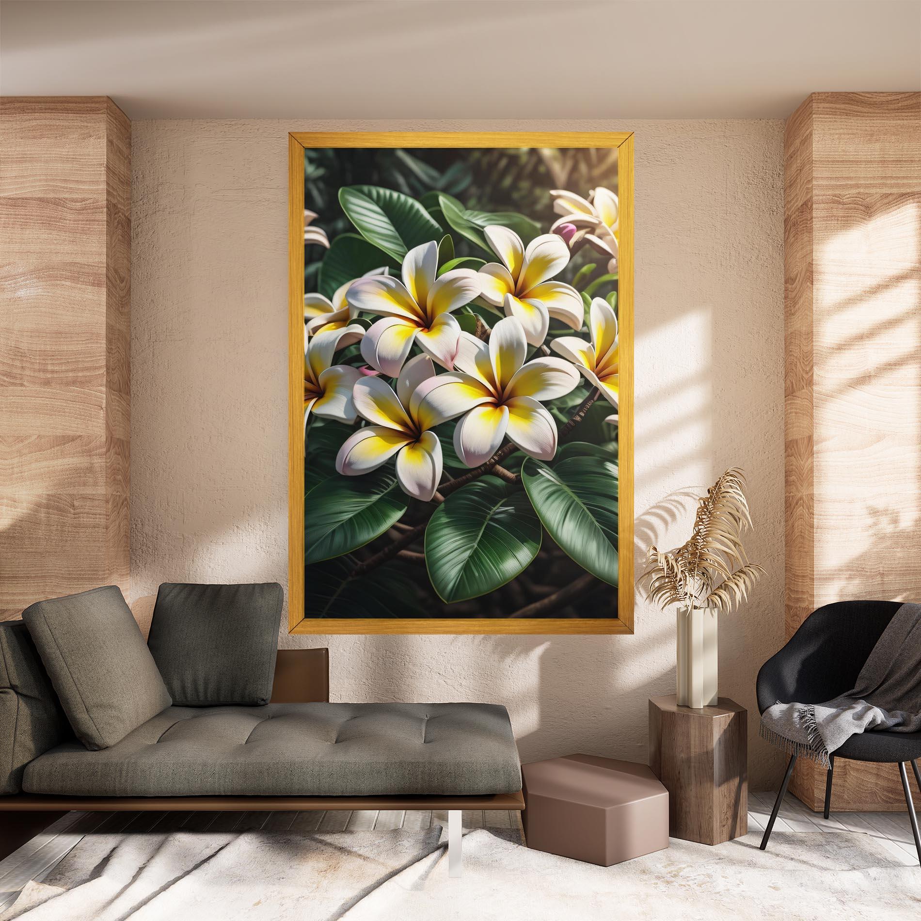 Leinwandbild Exotic White Yellow mockup 8