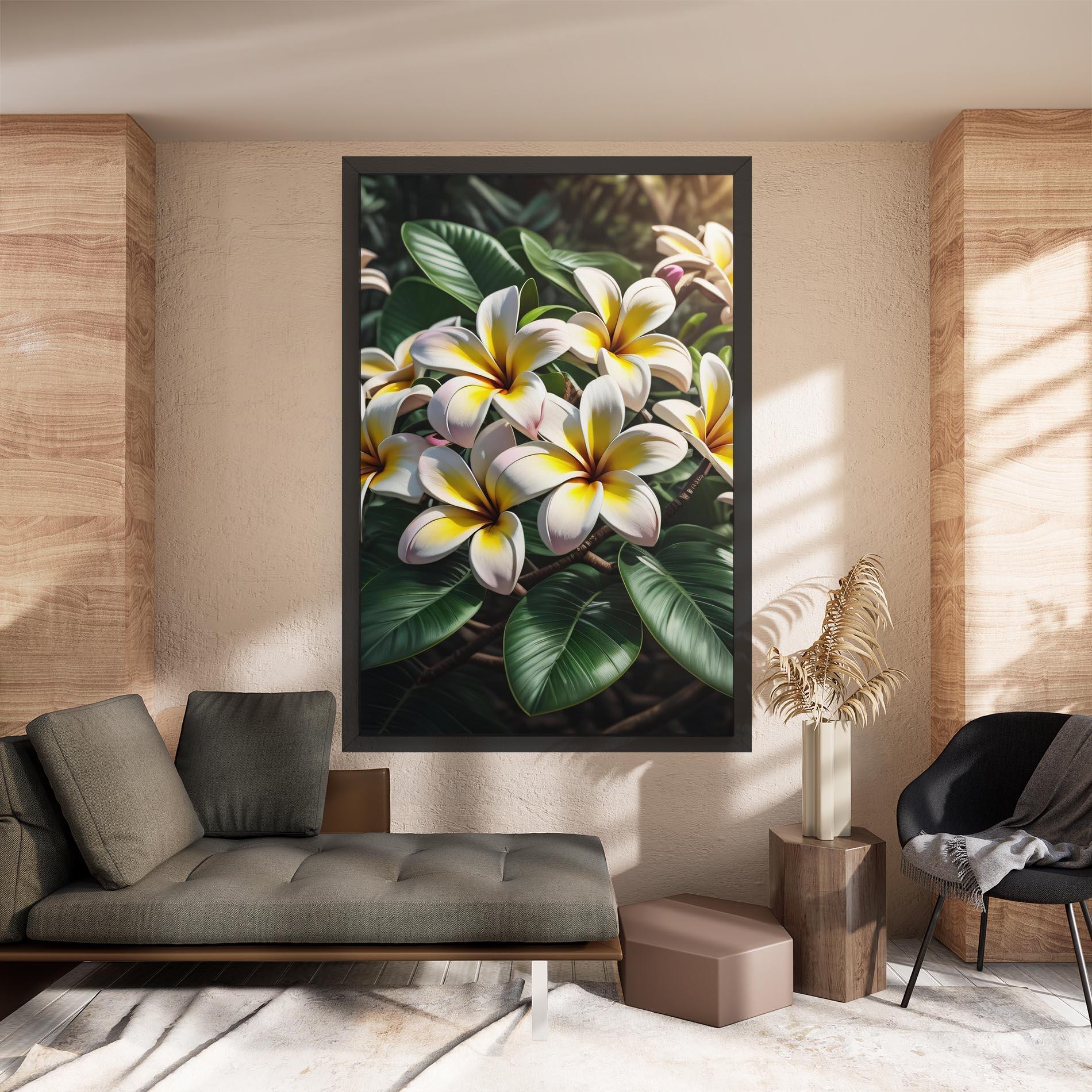 Leinwandbild Exotic White Yellow mockup 8