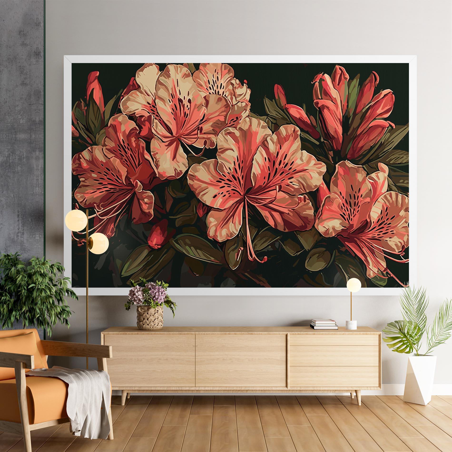 Leinwandbild Cream Exotic Art mockup 9
