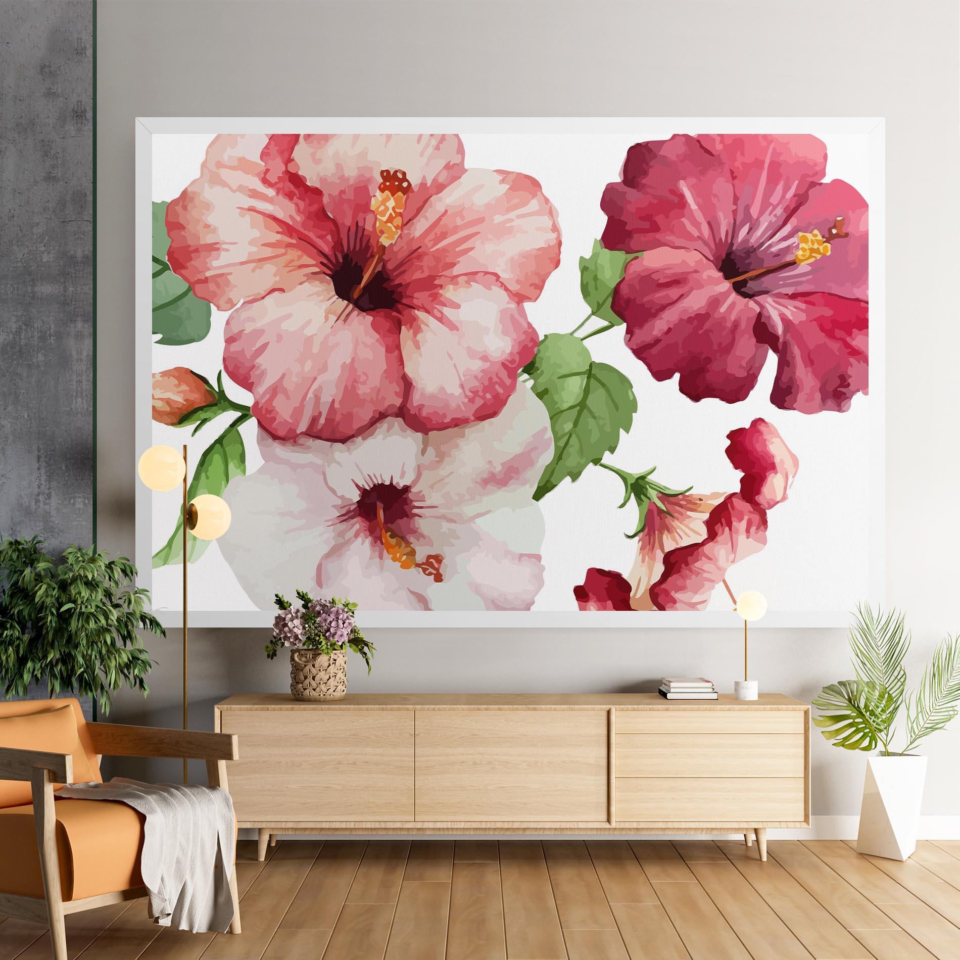 Leinwandbild Exotic Flower Paint mockup 9