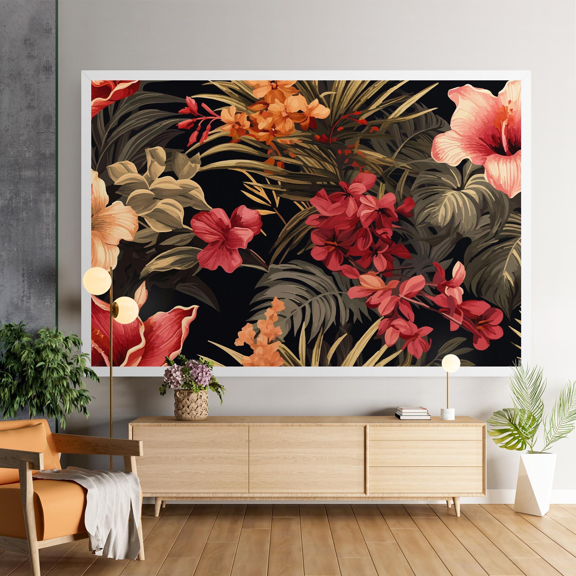 Leinwandbild Exotic Flower Plant mockup 9